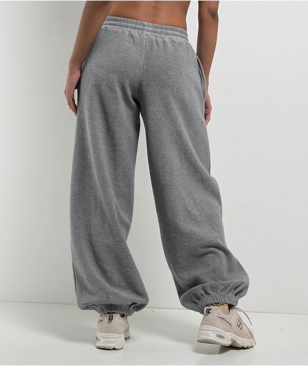 Ninth Hall Fundamentals Reverse Terry Grey Oversized Sweatpants Product Image