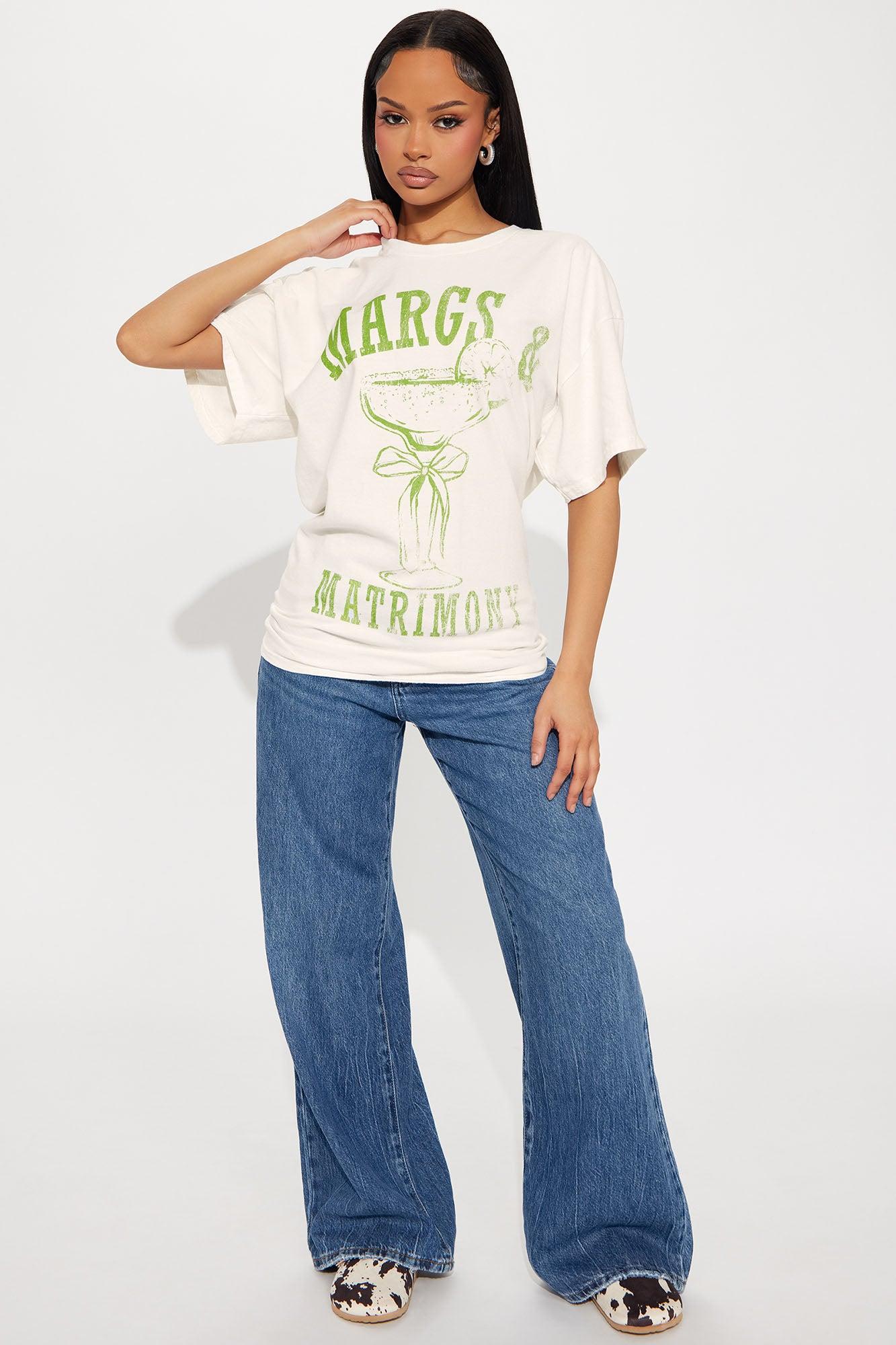 Margs & Matrimony Washed Oversized Tee - Natural Product Image
