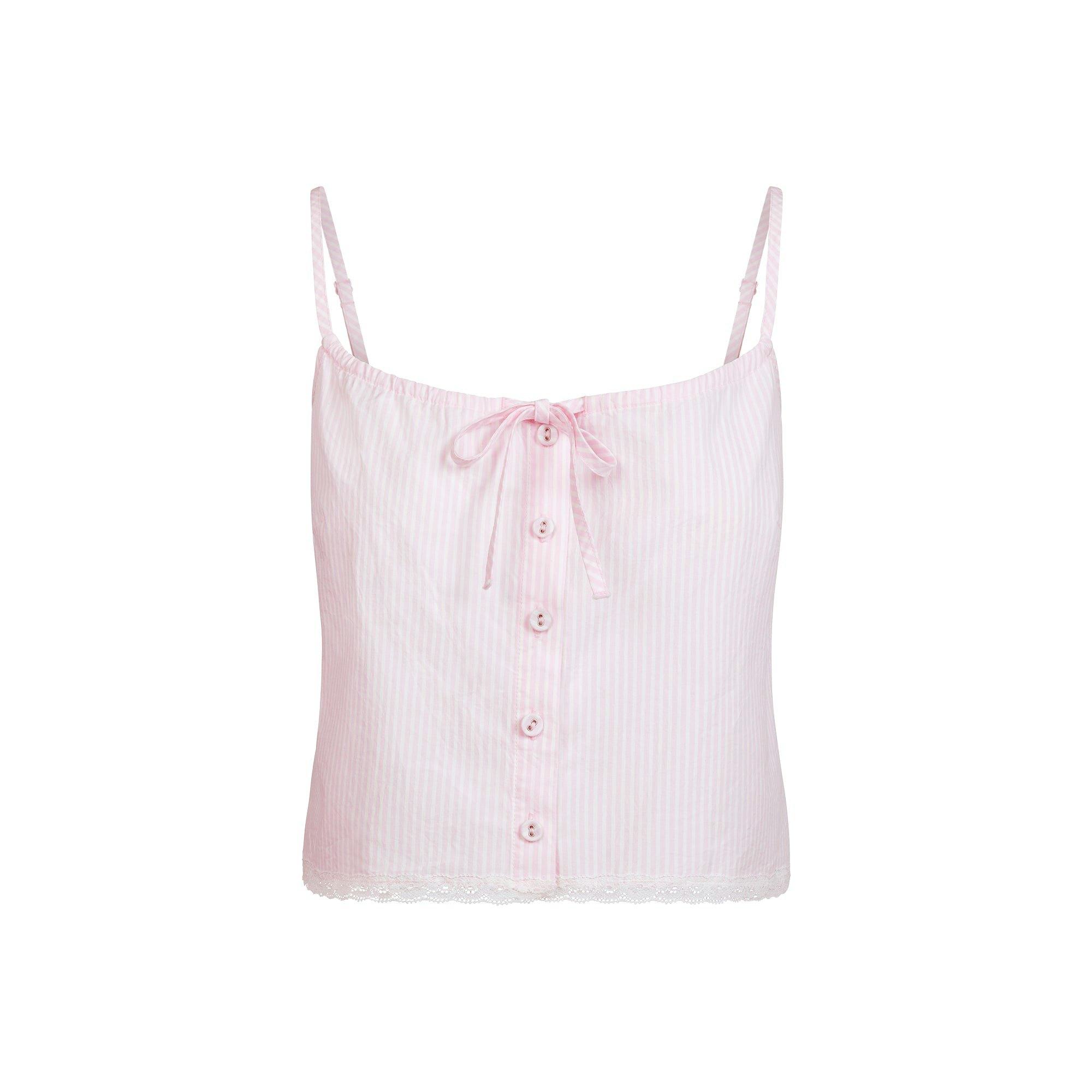 COTTON POPLIN SLEEP CAMI | CHERRY BLOSSOM STRIPE Product Image