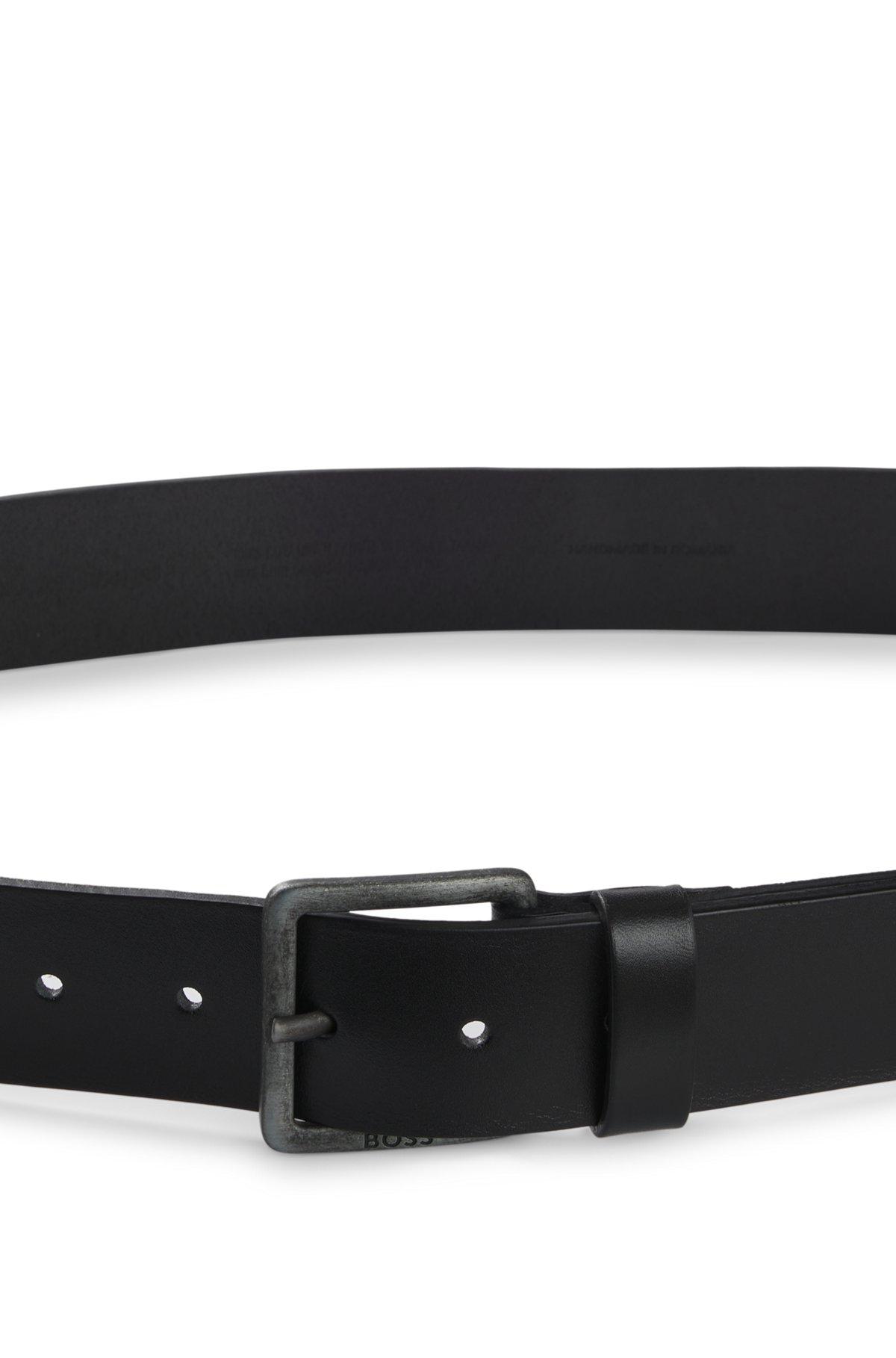 Leather belt with logo buckle Product Image