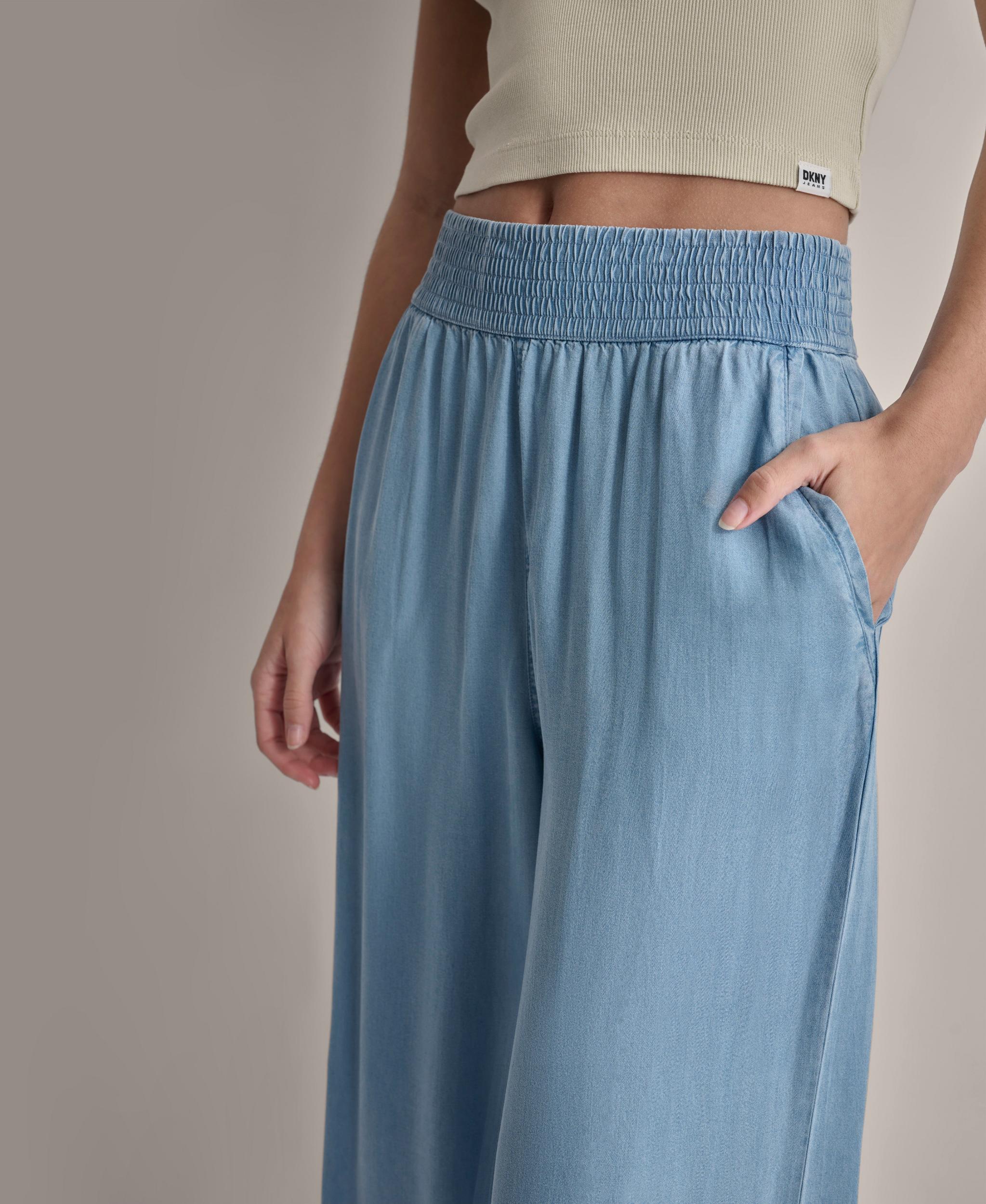 GARMENT DYE WIDE LEG ANKLE PANT Product Image