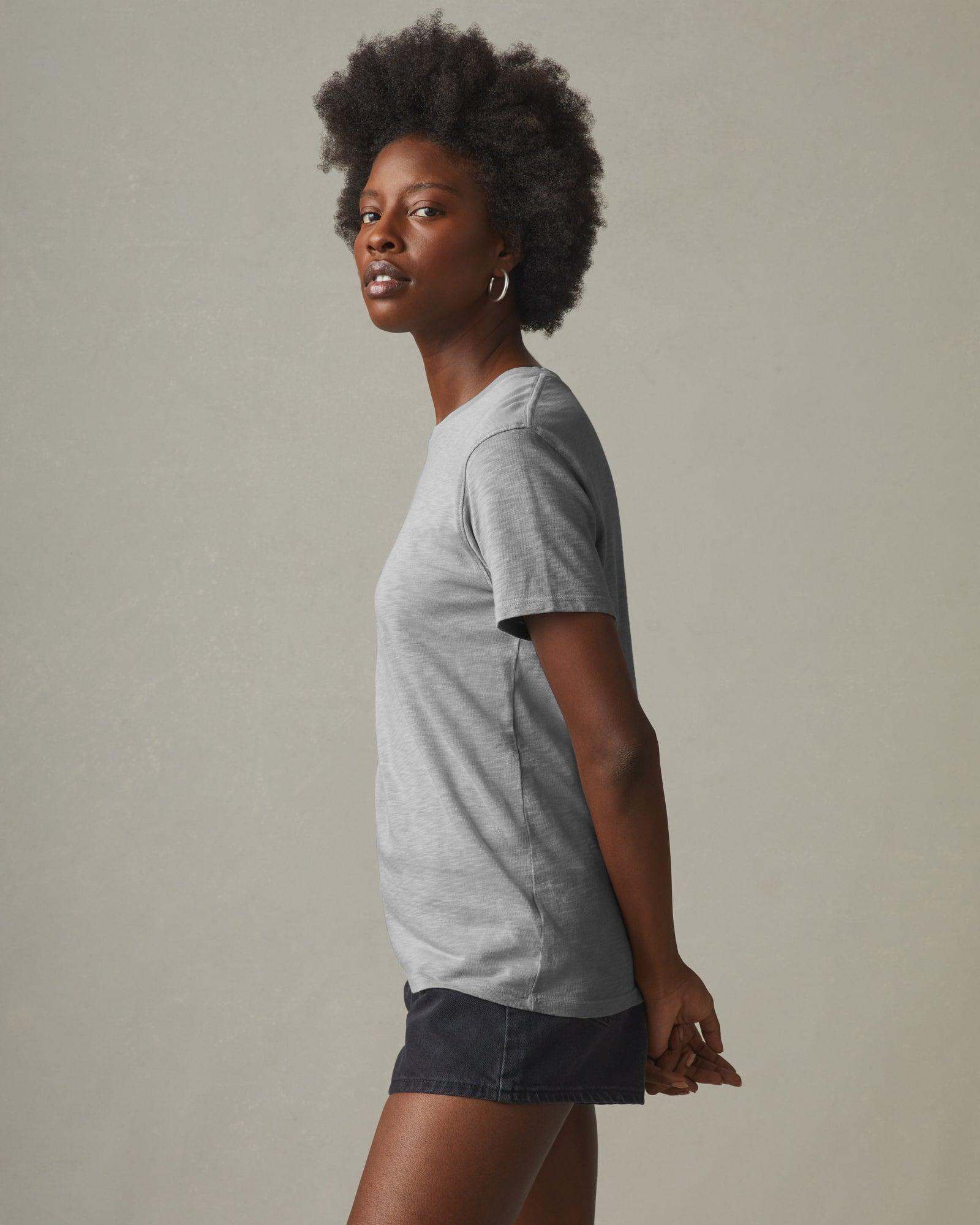 Women's Premium Slub Crew Tee - Cement Female Product Image