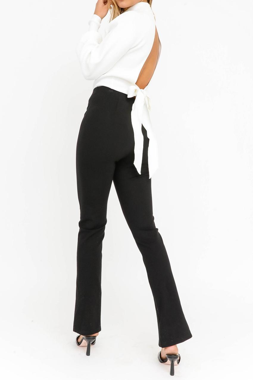 Slit High Waisted Trousers Product Image