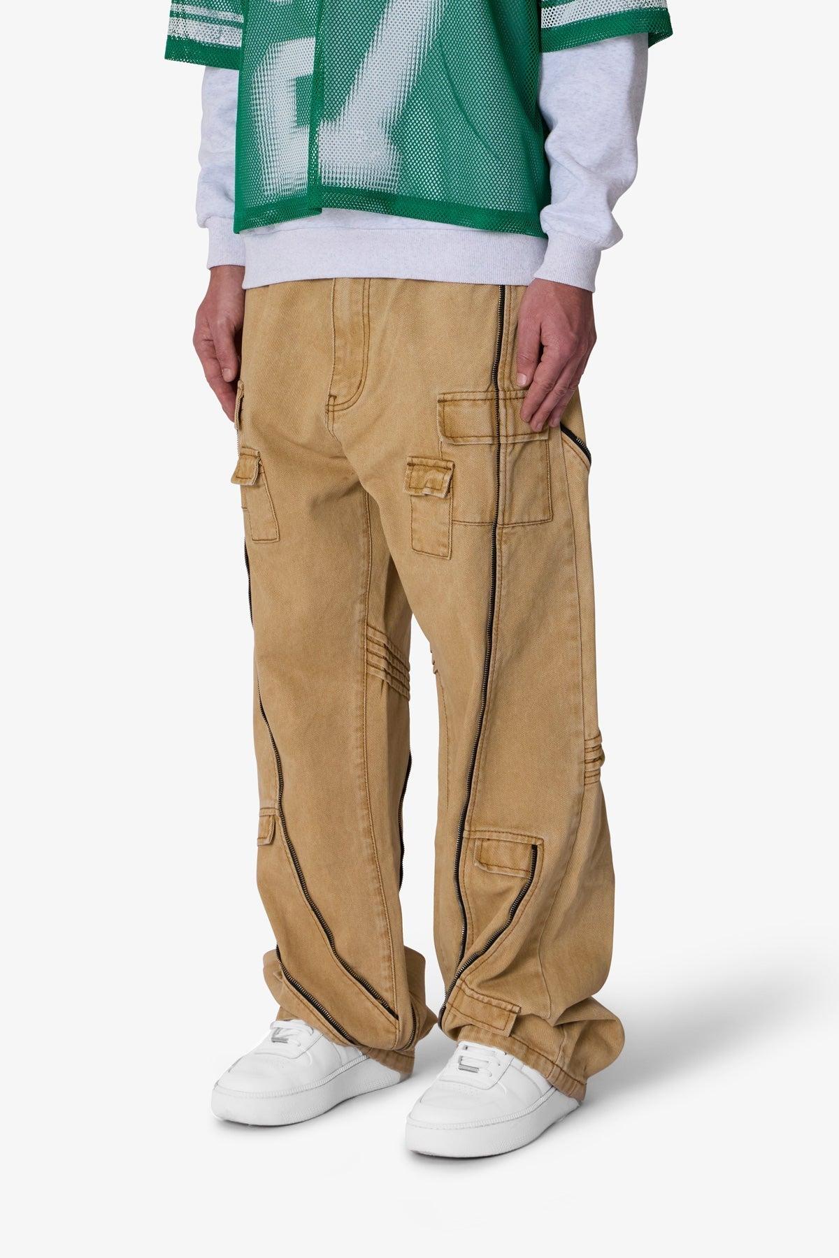 Ultra Baggy Grid Lock Denim - Brown Product Image