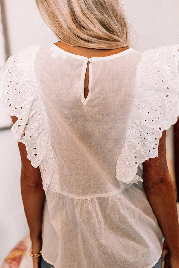 Sunny Perspective Eyelet Top Product Image