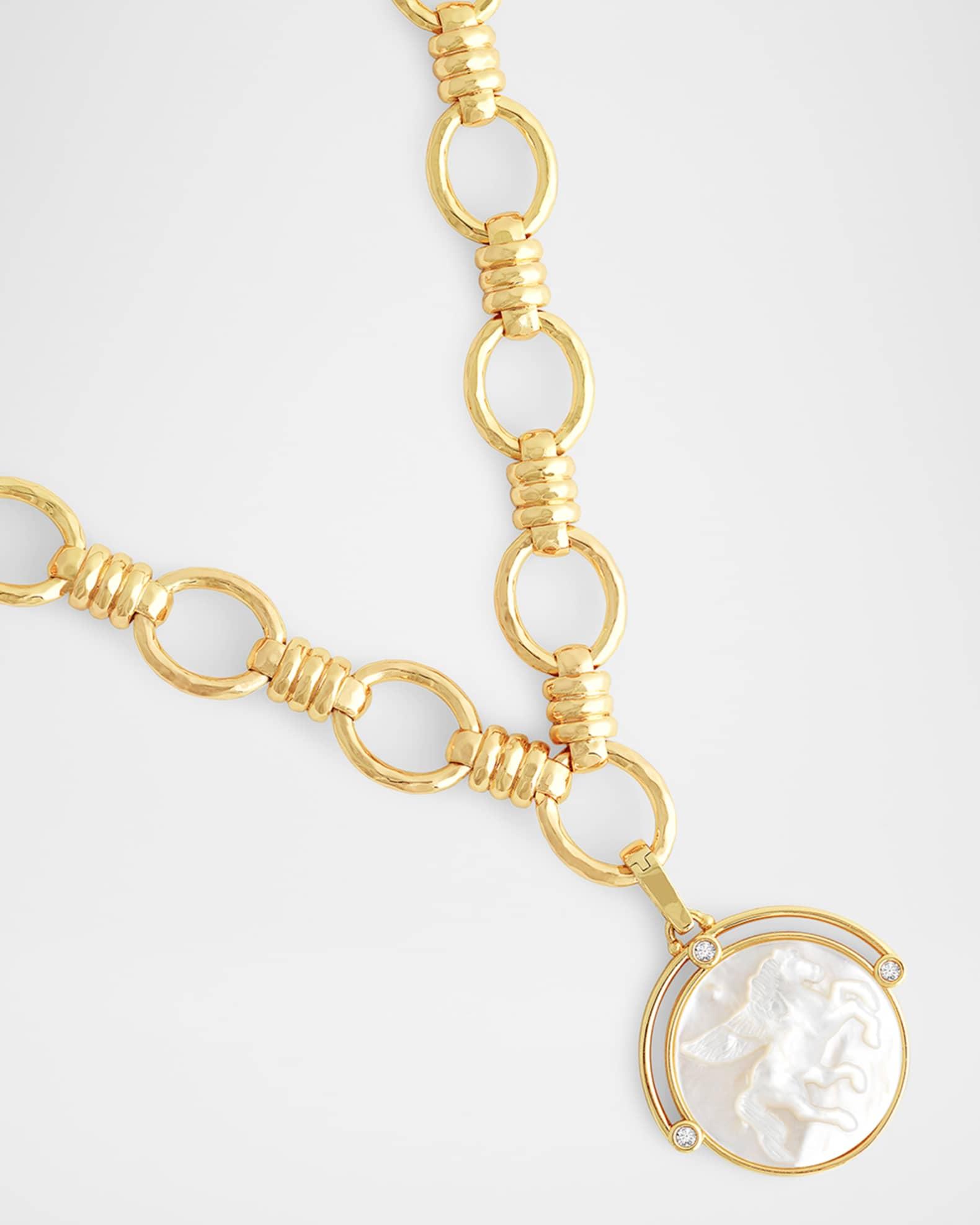 Pegasus Mother-of-Pearl Coin Pendant Necklace Product Image
