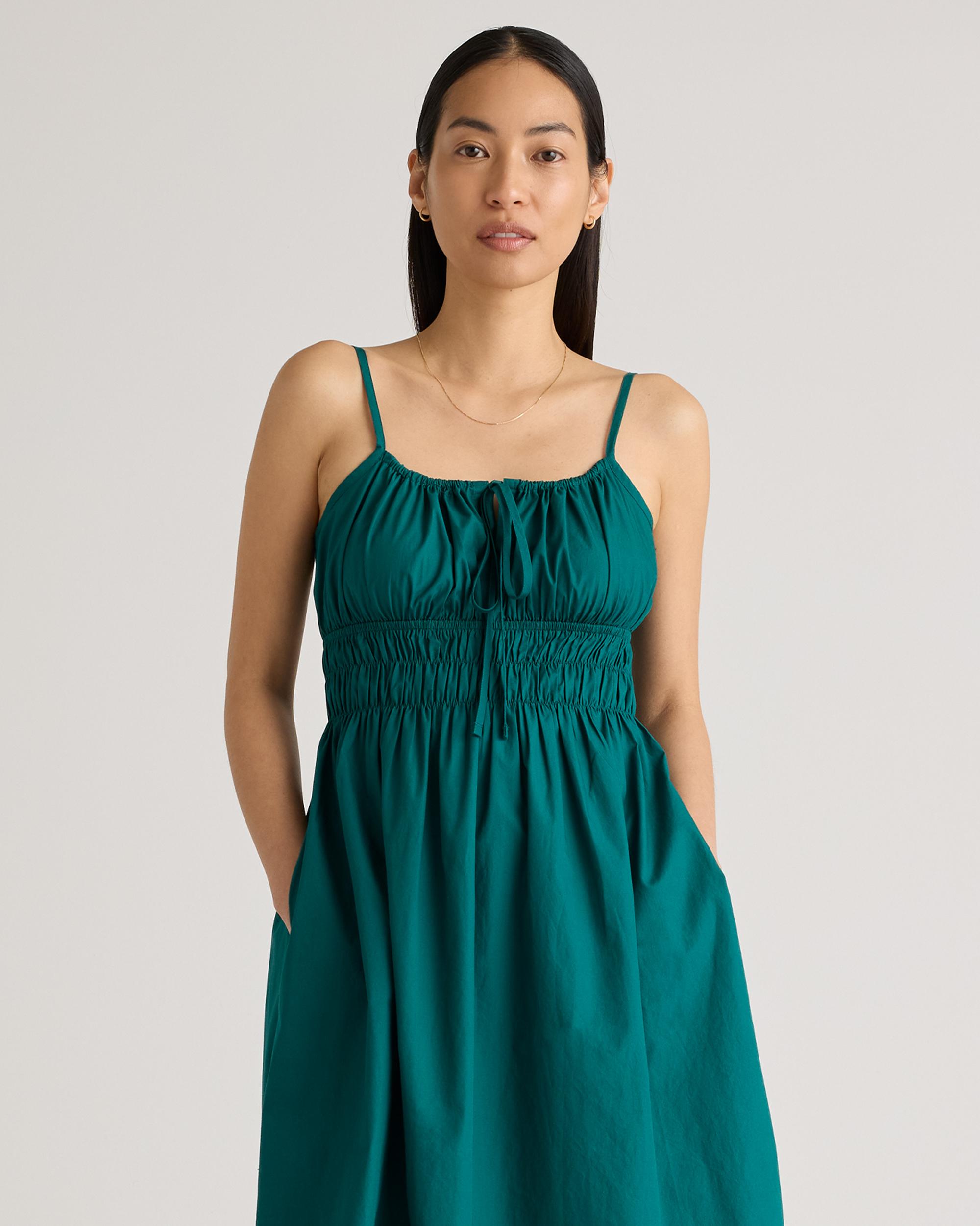 Quince | Women's Keyhole Midi Dress Organic Cotton Product Image