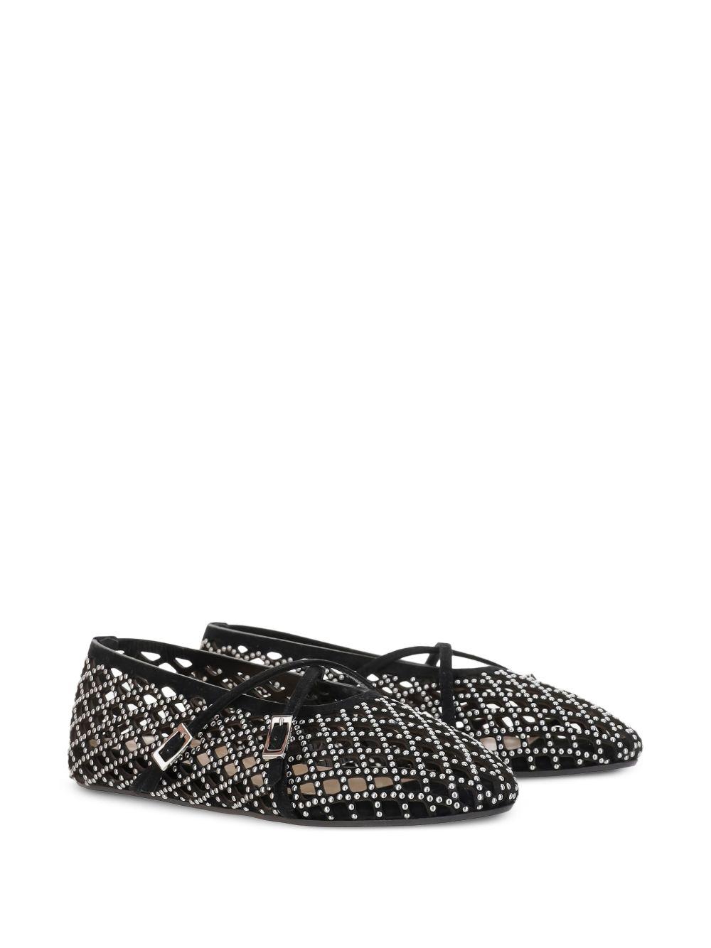 embellished leather ballet flats Product Image