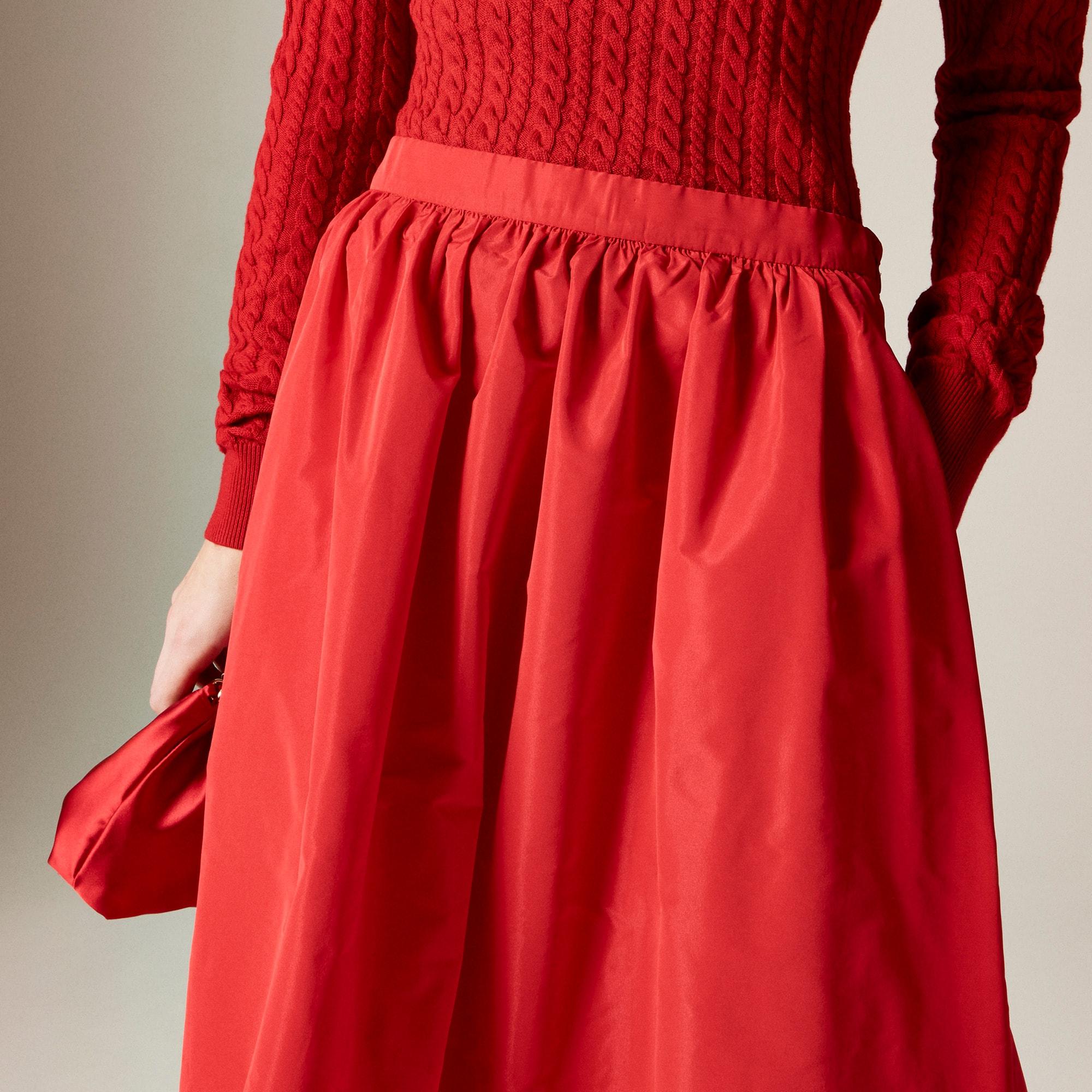 Midi ball skirt in taffeta Product Image