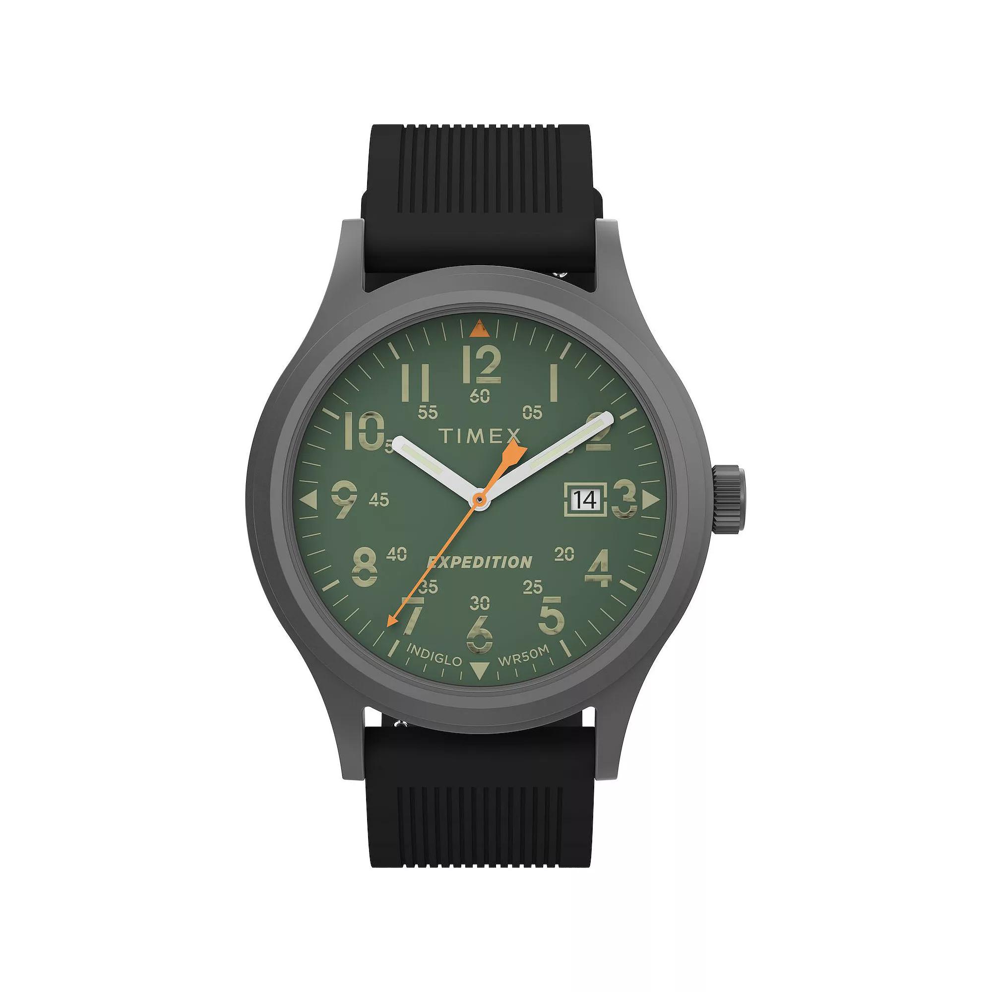 Timex Mens Expedition Scout Silicone Strap Watch - TW4B30200JT Black Product Image