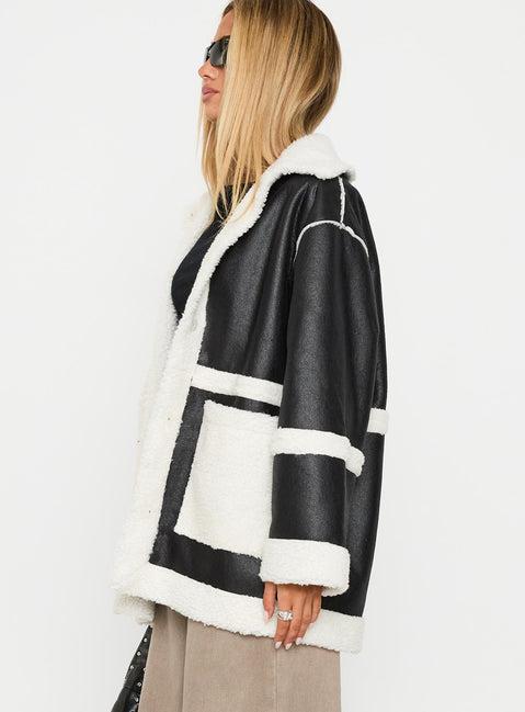 Lexie Faux Leather Jacket Black Product Image