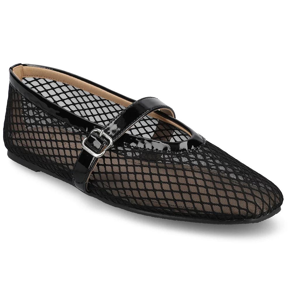 Journee Casha Women's Mesh Slip-On Square Toe Flats,  Product Image