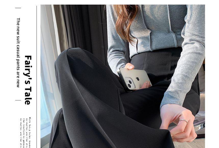 High Waist Plain Flared Pants (Various Designs) Product Image