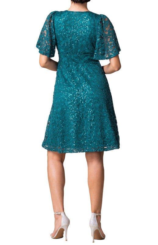 Starry Sequin Lace Cocktail Dress Product Image