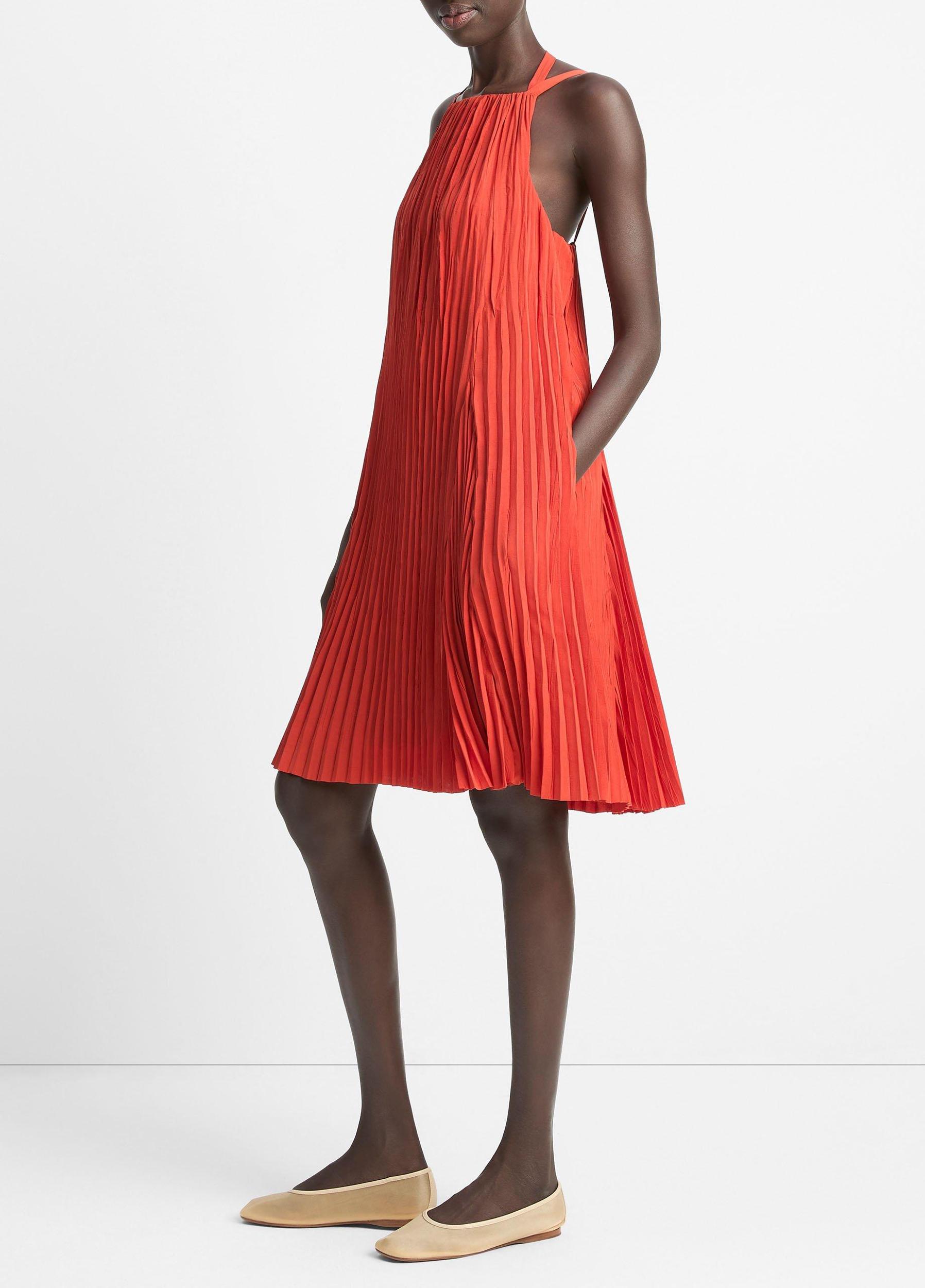 Pintuck Pleated A-Line Dress Product Image
