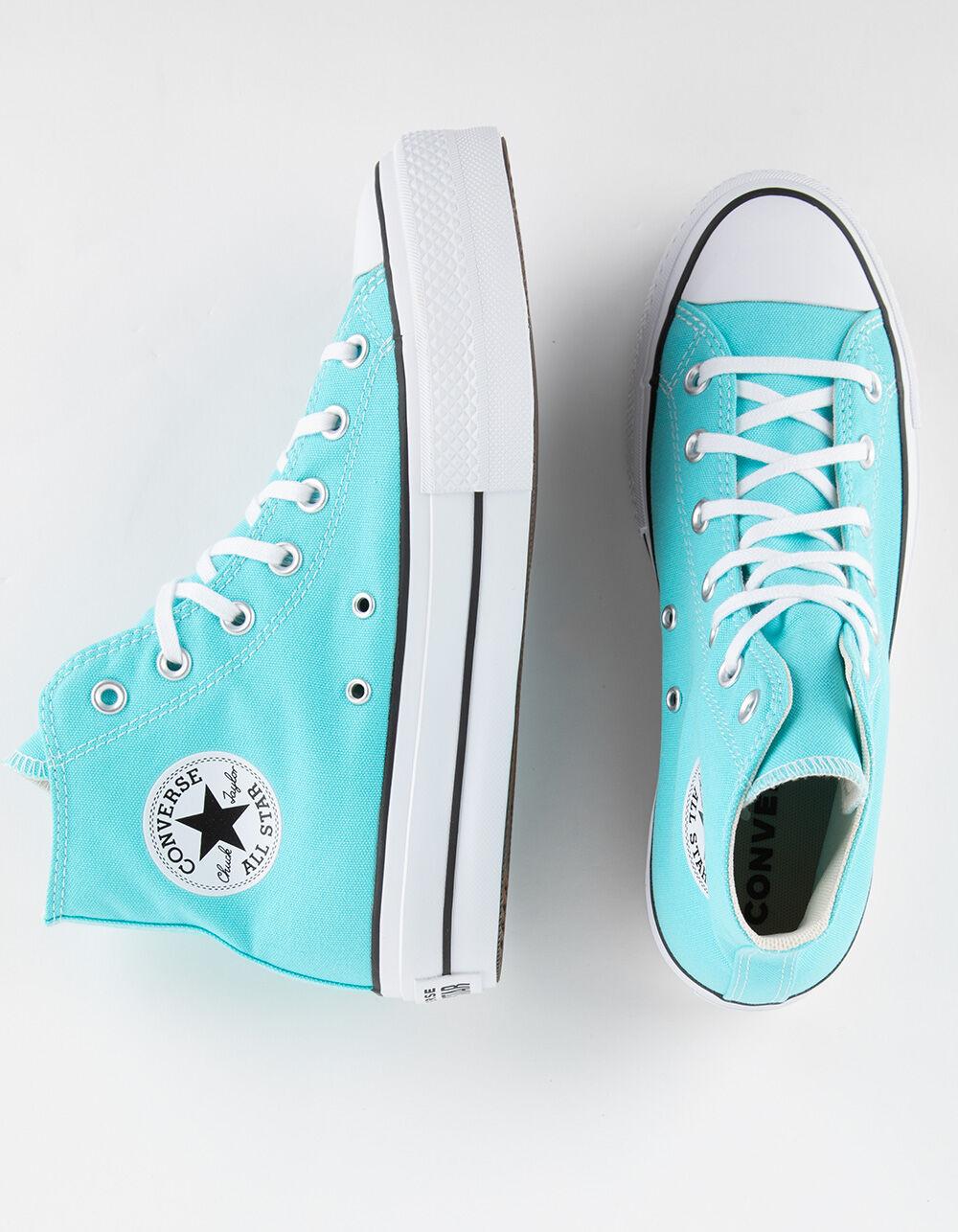 CONVERSE Chuck Taylor All Star Lift Platform Womens High Top Shoes - BLUE Product Image