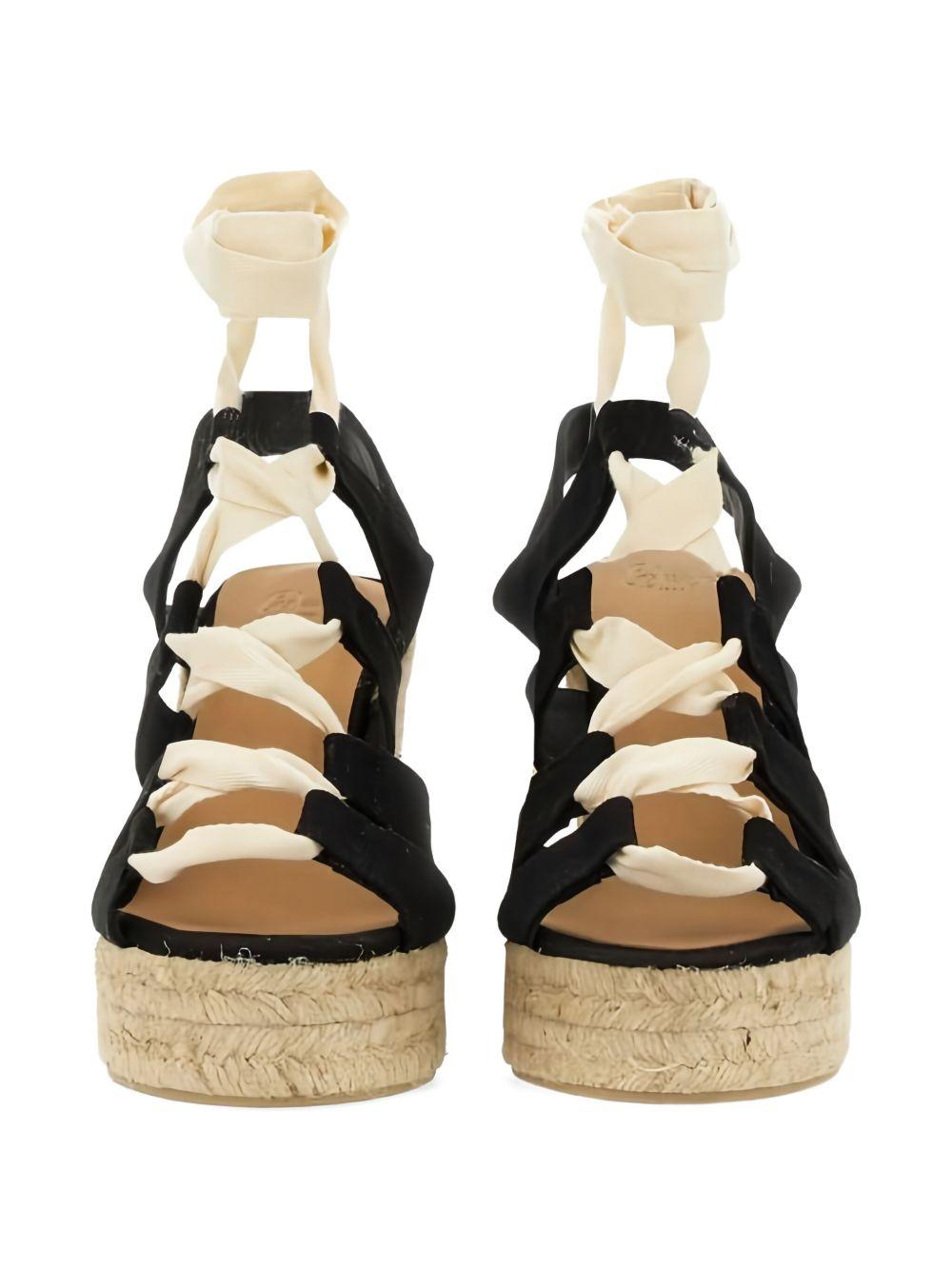 110mm lace-up wedge heeled espadrilles Product Image