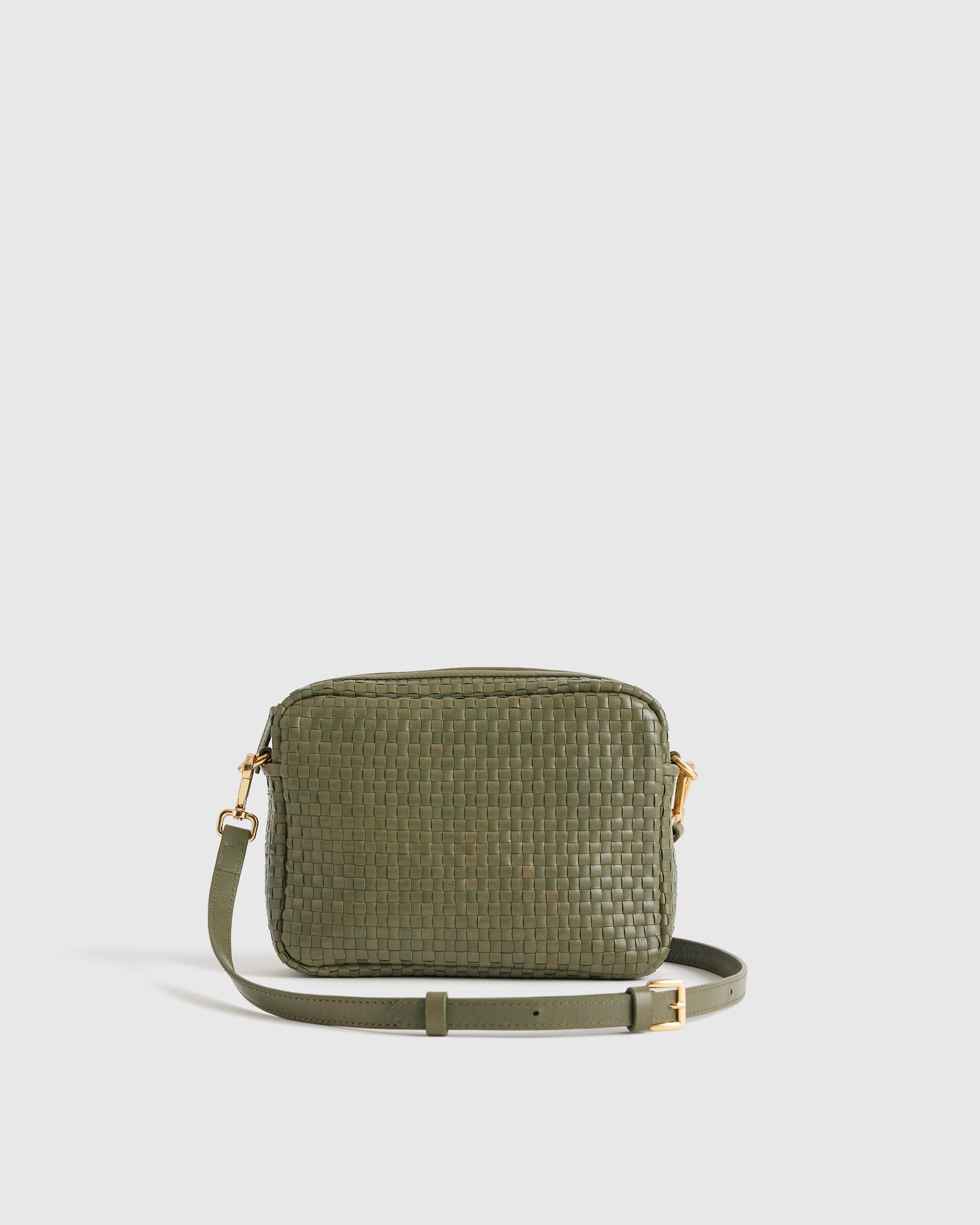 Quince | Women's Italian Leather Handwoven Crossbody Product Image
