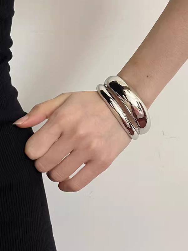 Geometric Shiny Solid Color Bracelet Accessories Product Image