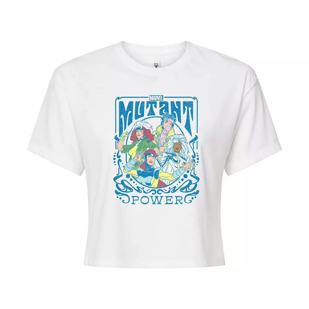 Juniors' Marvel X-Men Mutant Power Girl Group Cropped Tee, Girl's,  Product Image