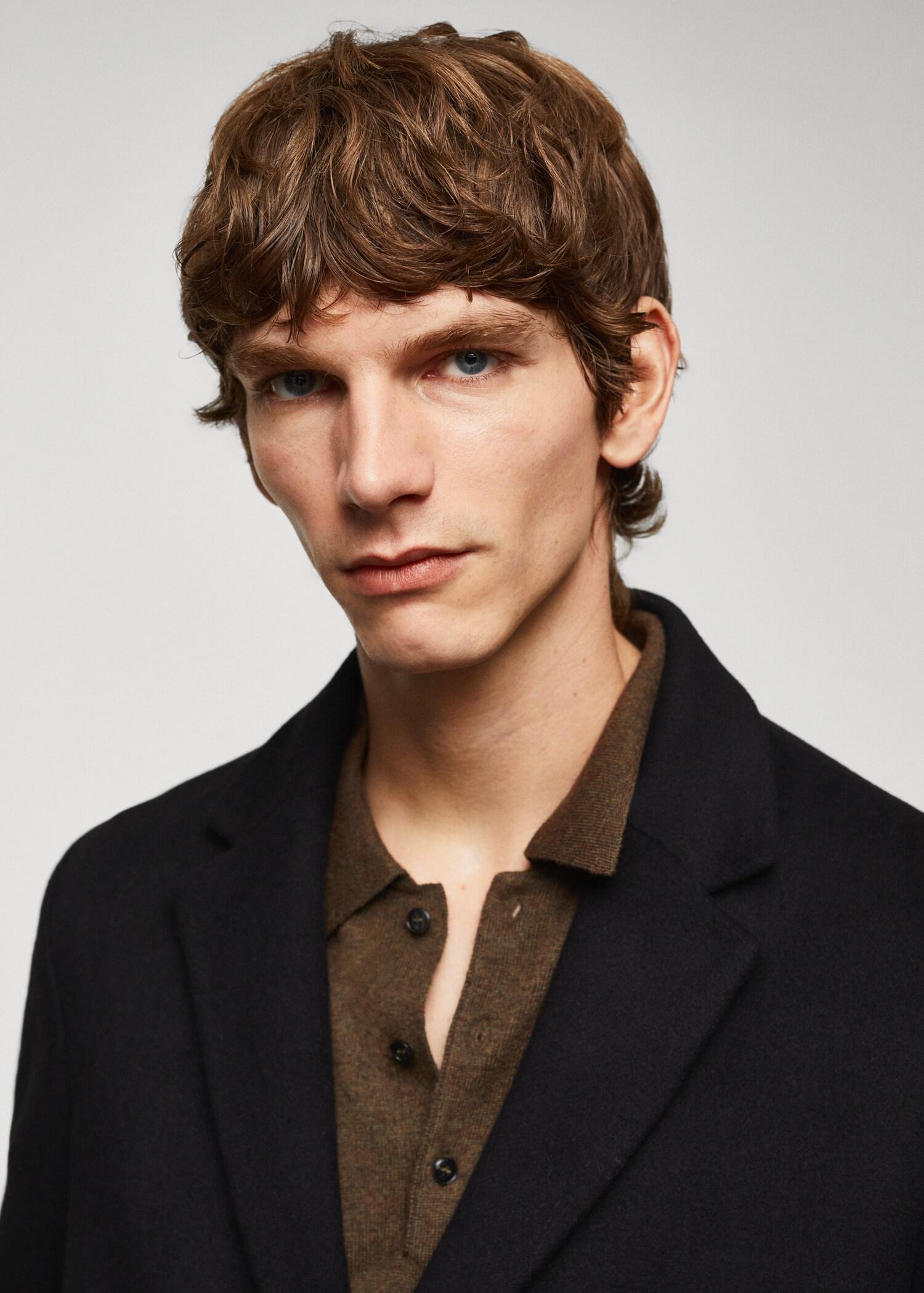 Recycled woollen coat - Men | MANGO USA Product Image