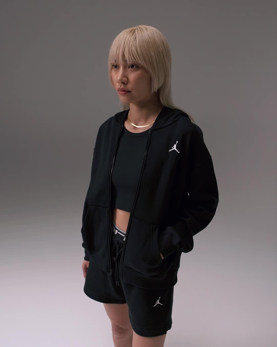 Womens Jordan Brooklyn Fleece Full-Zip Hoodie | FV7167-010 Product Image