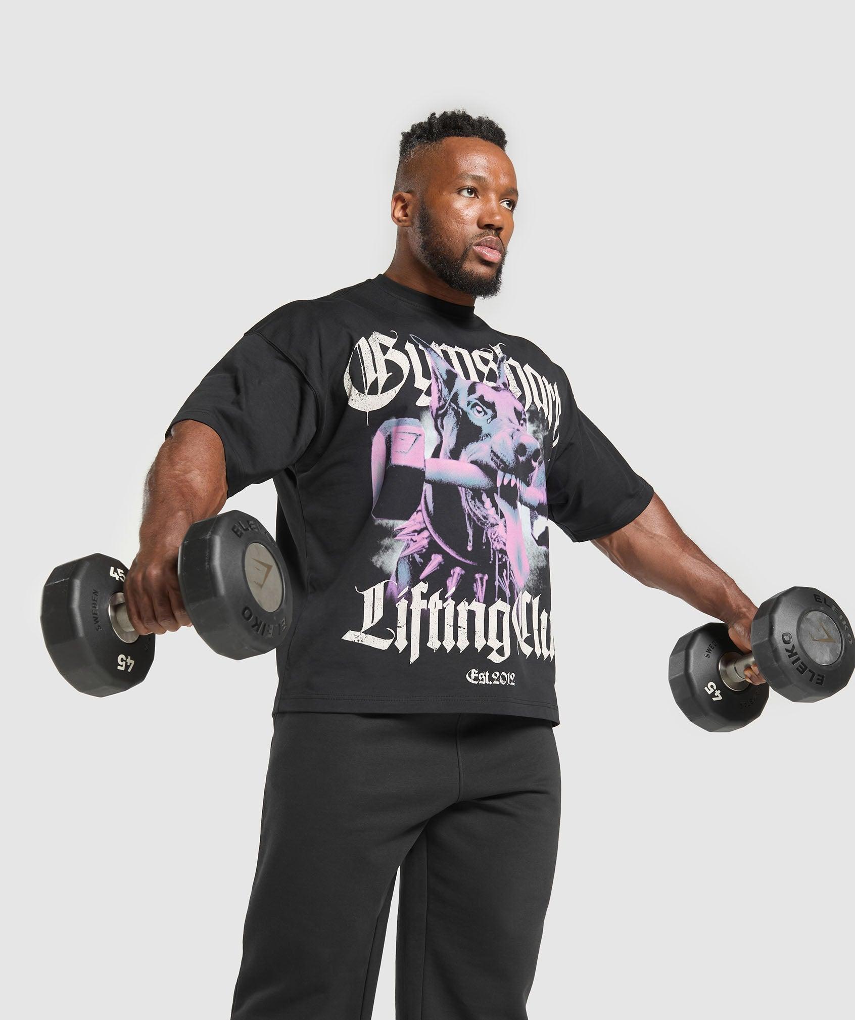 Gymshark Doberman Graphic T-Shirt - Black Male Product Image
