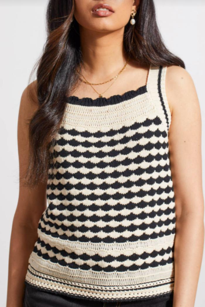 Wide Strap Crochet Scalloped Cami Product Image