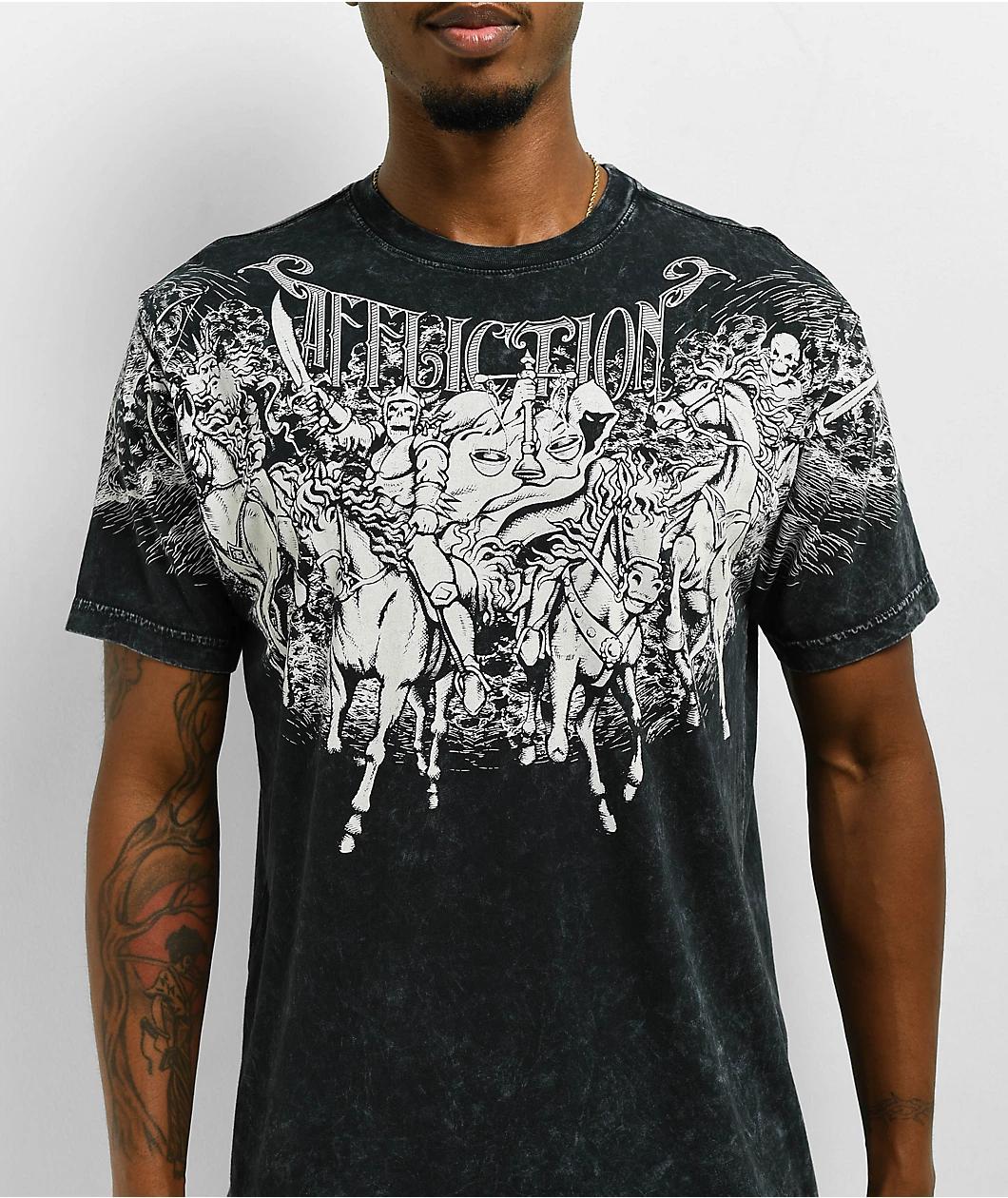 Affliction Horseman Black Lava Wash T-Shirt Product Image
