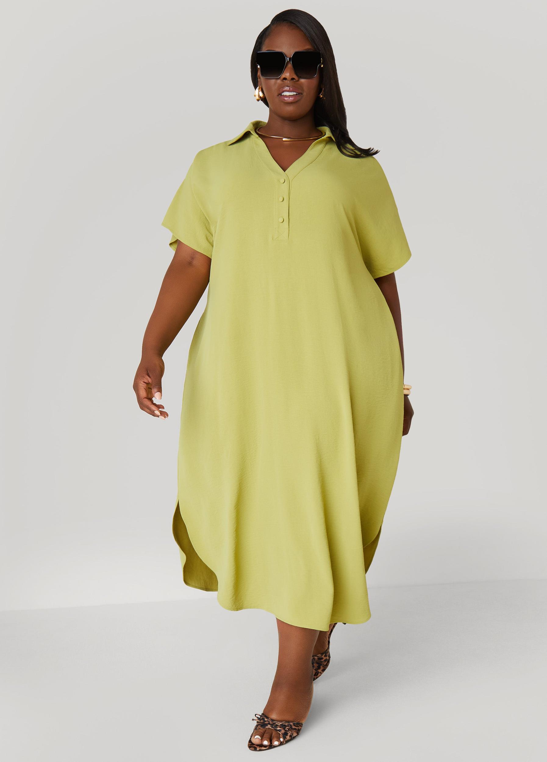 Textured Maxi Shirtdress Product Image