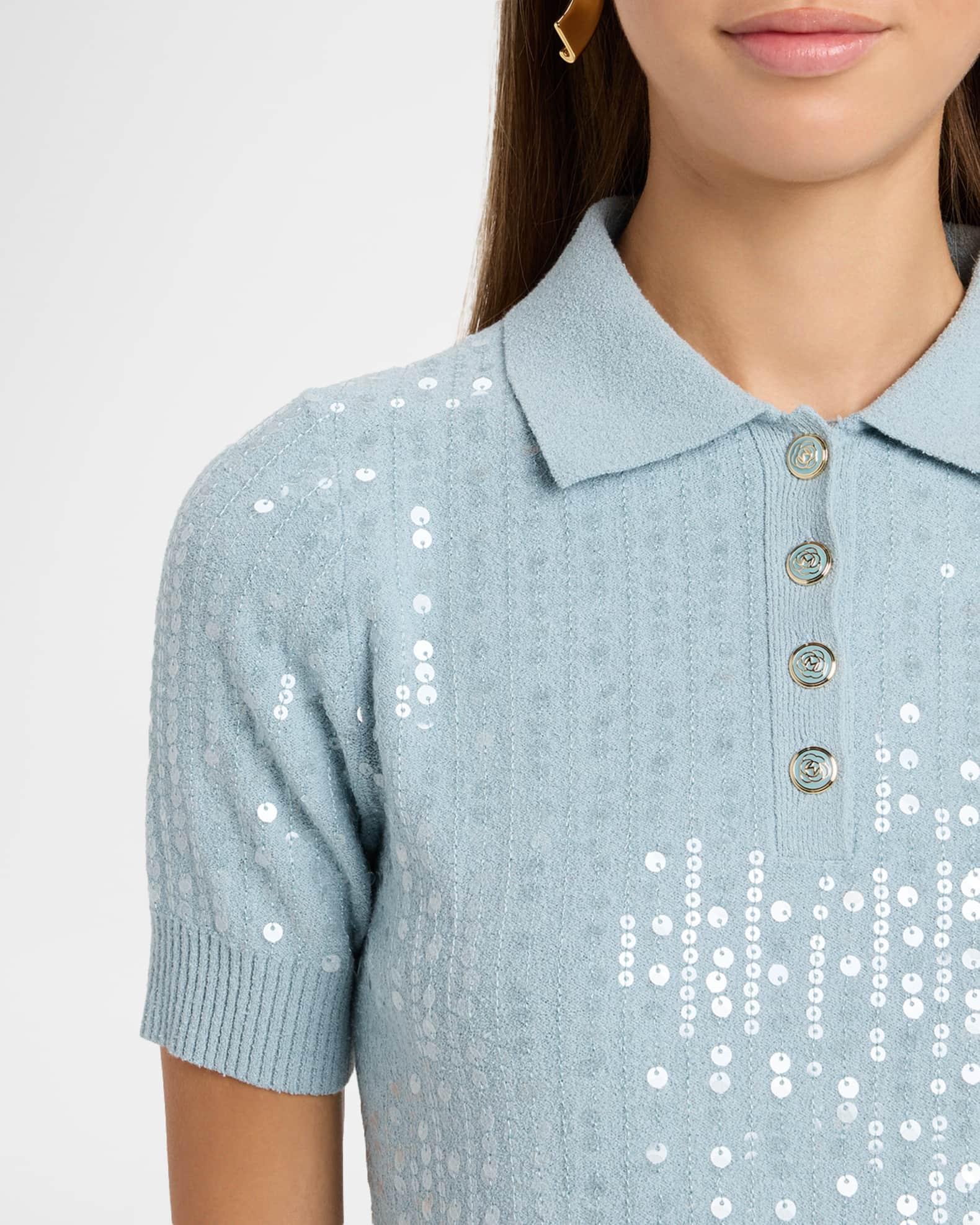 Diadema Sequin Knit Polo Shirt Product Image
