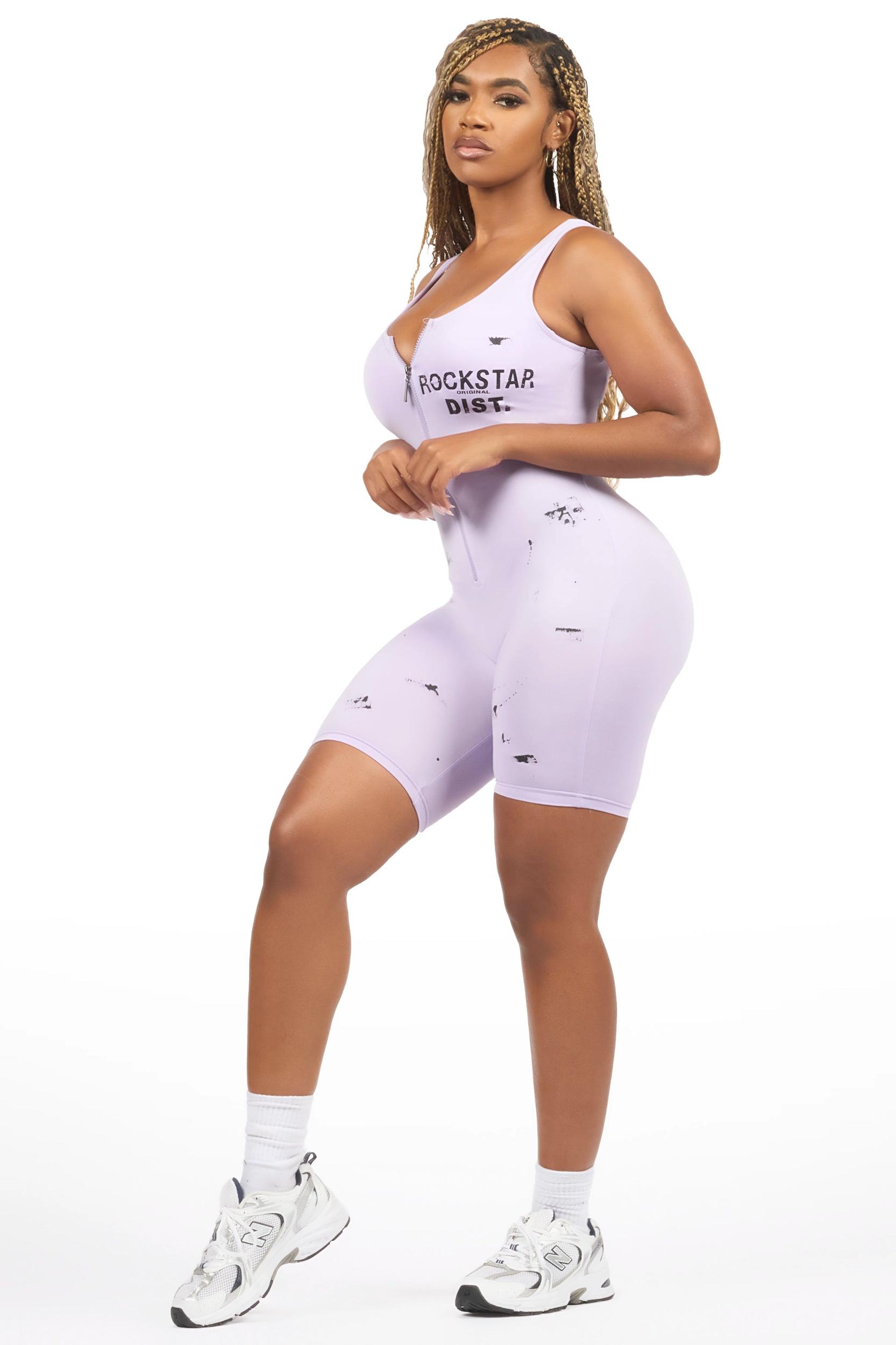 Jimeyah Lavender Painted Romper Female Product Image