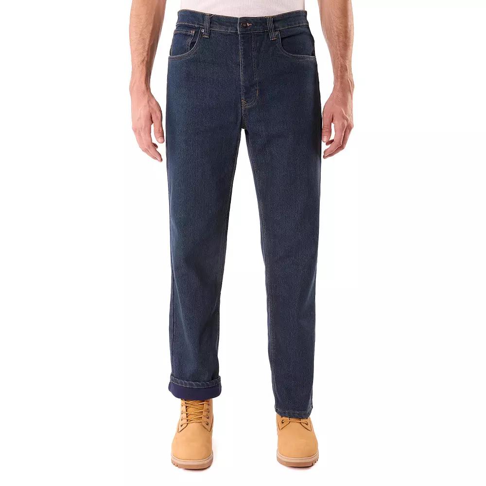 Men's Smith's Workwear Relaxed-Fit Buffalo Fleece-Lined 5-Pocket Jeans,  Product Image