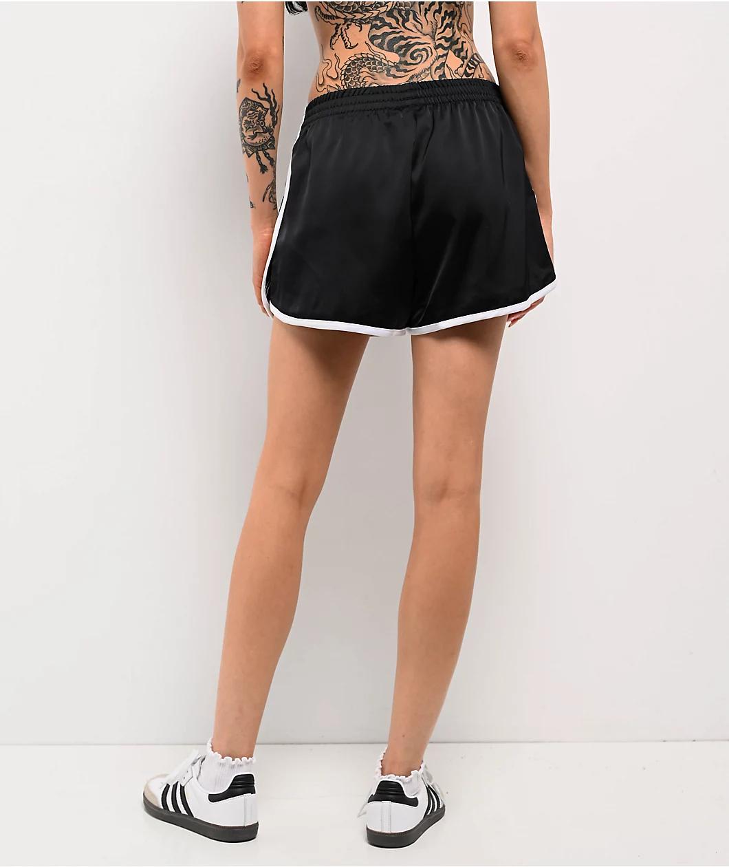 adidas Originals Adicolor 3-Stripes Sprinter Black Track Shorts Product Image