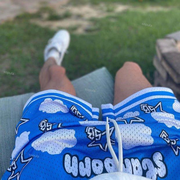 Sopula Retro Street Fashion Hip Hop Mesh Shorts Product Image