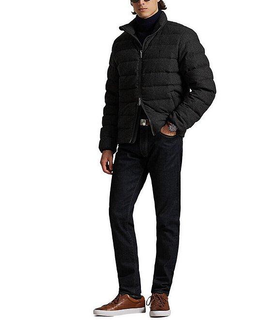 Polo Ralph Lauren Colden Herringbone Long Sleeve Wool Blend Down Jacket Product Image