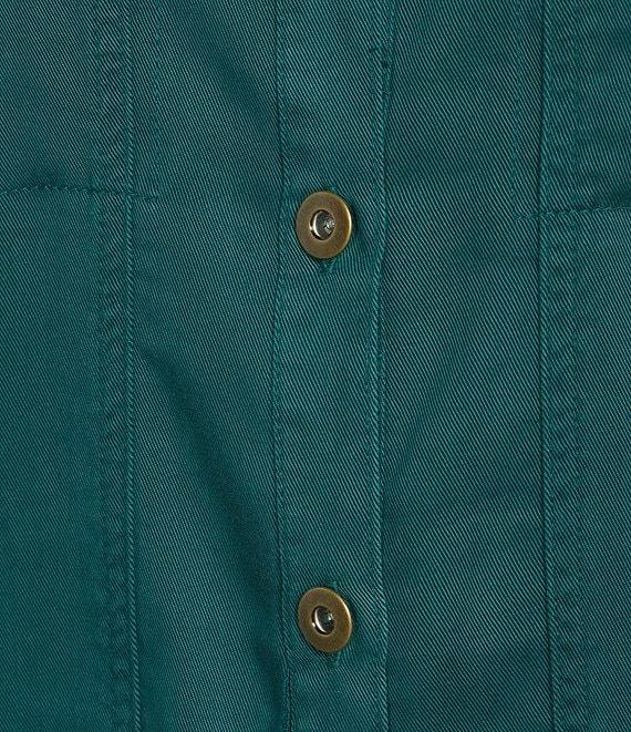 Multiples Solid Lyocell Point Collar 3/4 Sleeve Button-Front Jacket Product Image