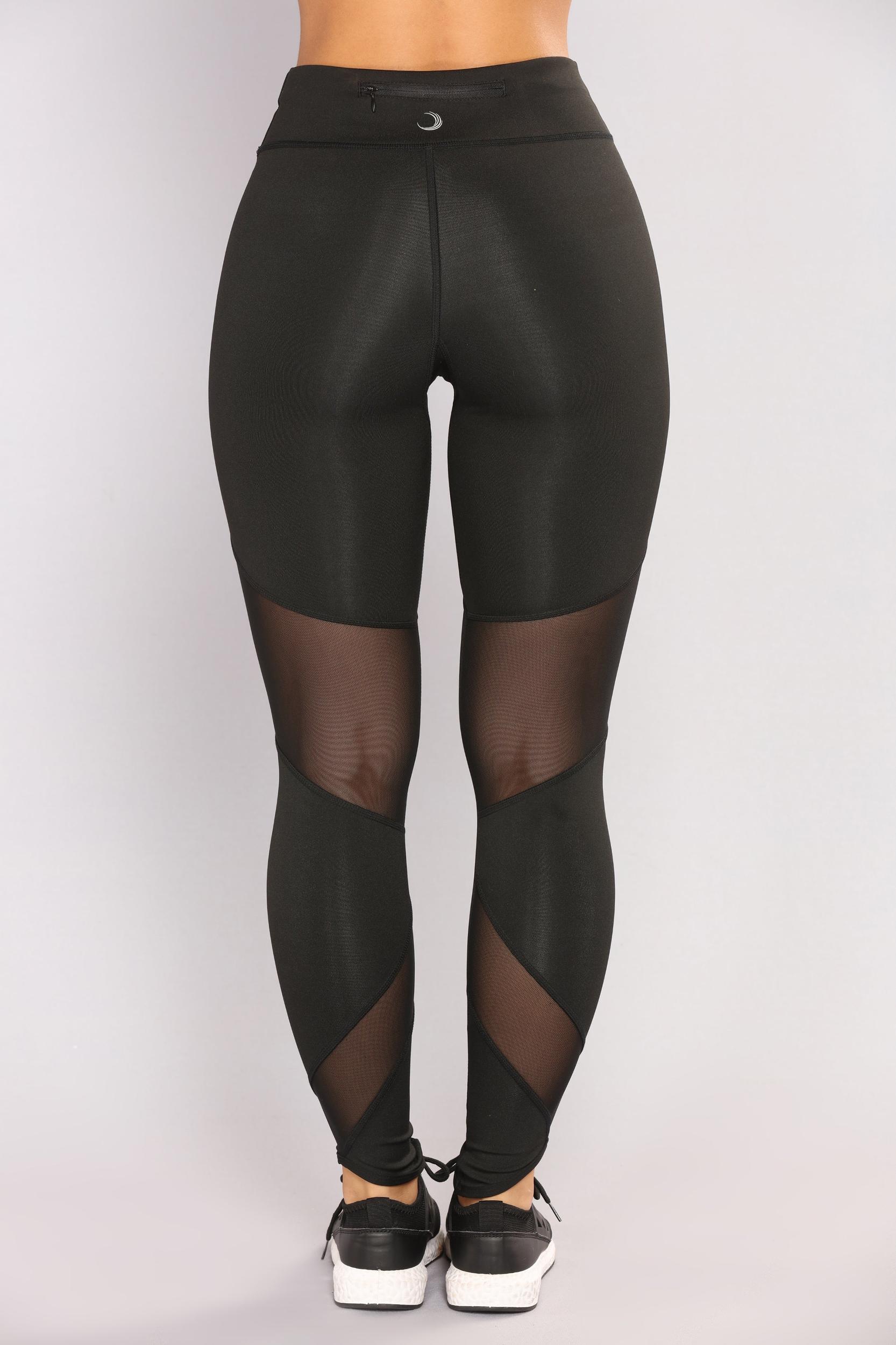 Mesh It Up Active Leggings - Black Product Image