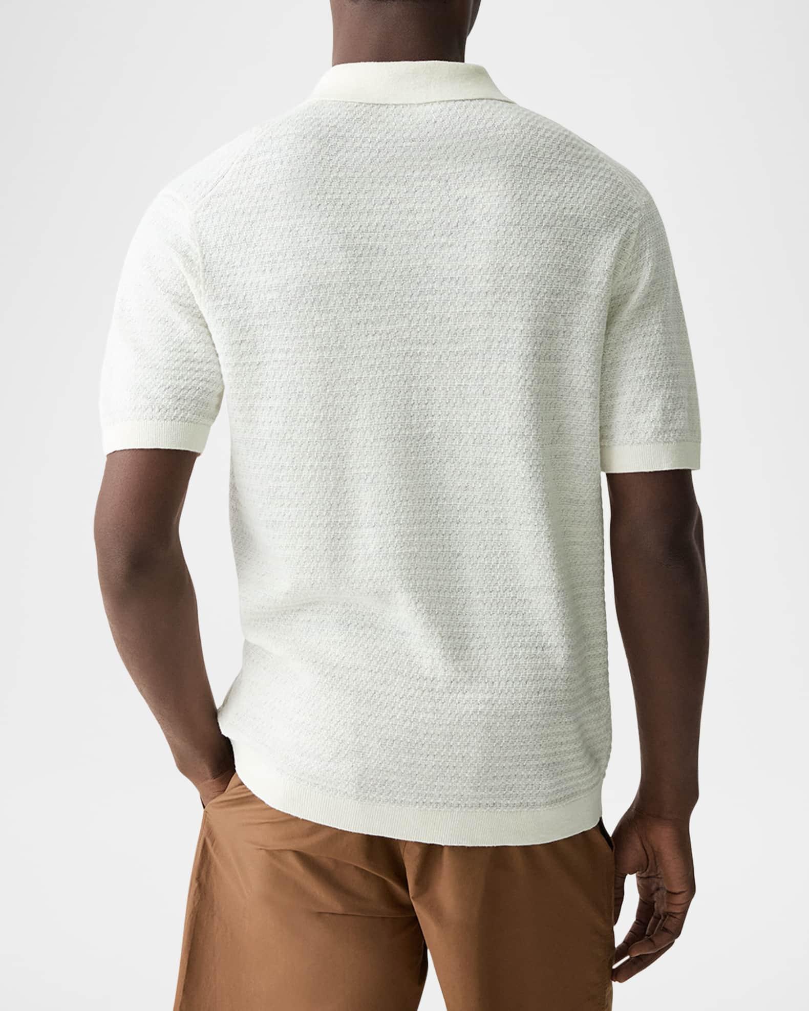 Men's Brenan Knit Short-Sleeve Johnny Collar Polo Sweater Product Image