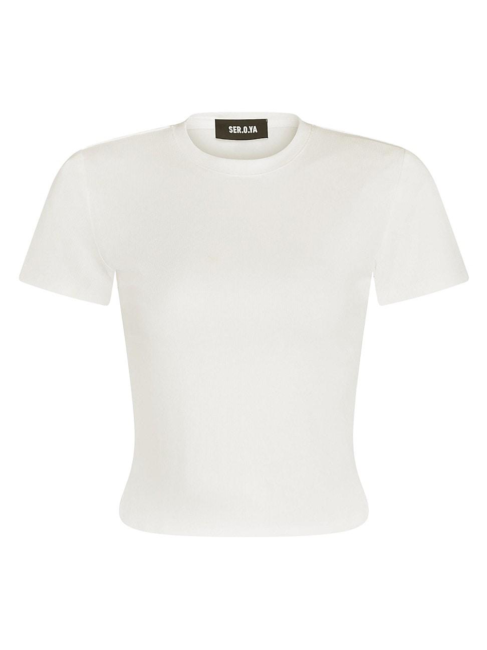 Womens Kay Ribbed Baby Tee Product Image