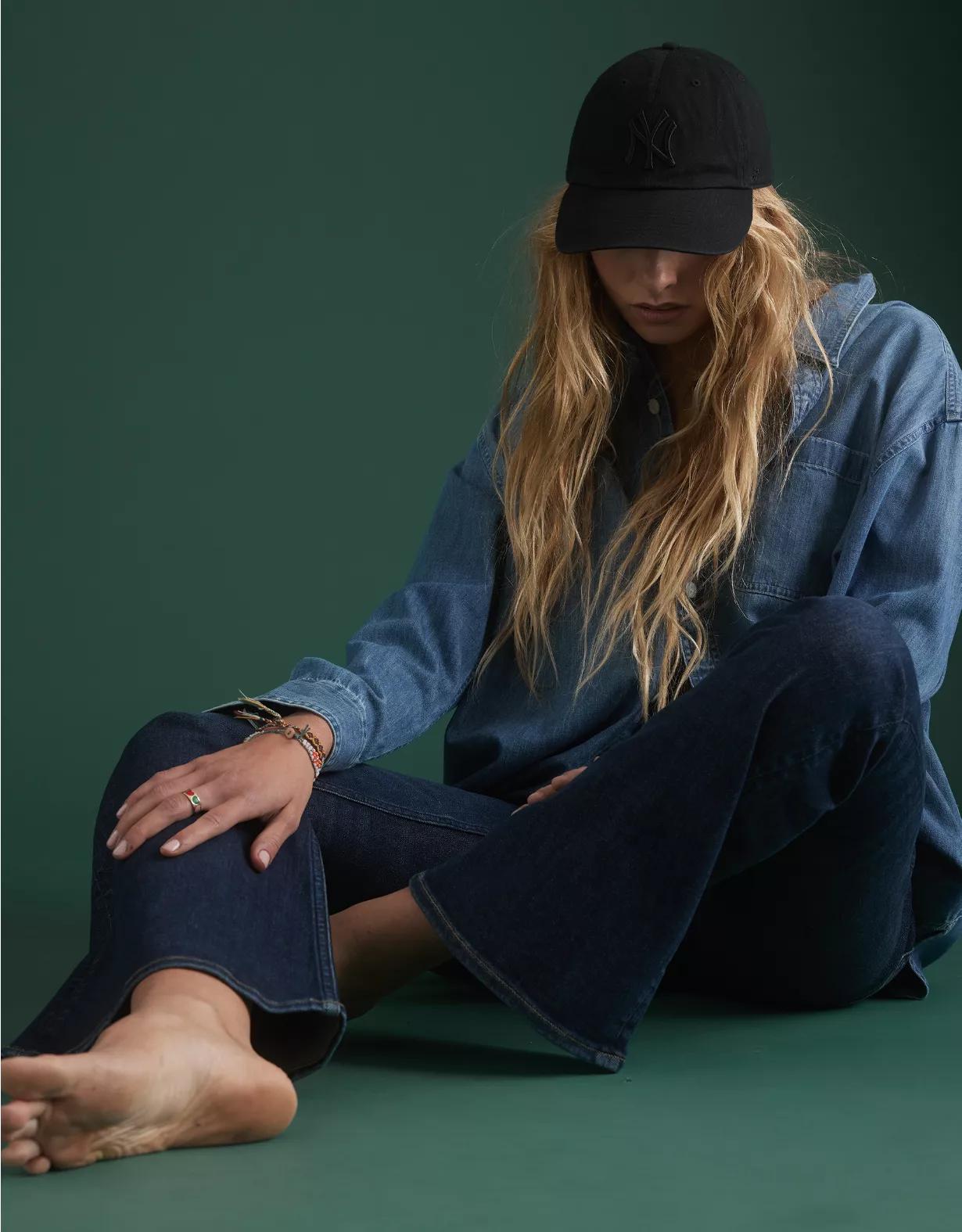 AE77 Premium High-Waisted Flare Jean Product Image