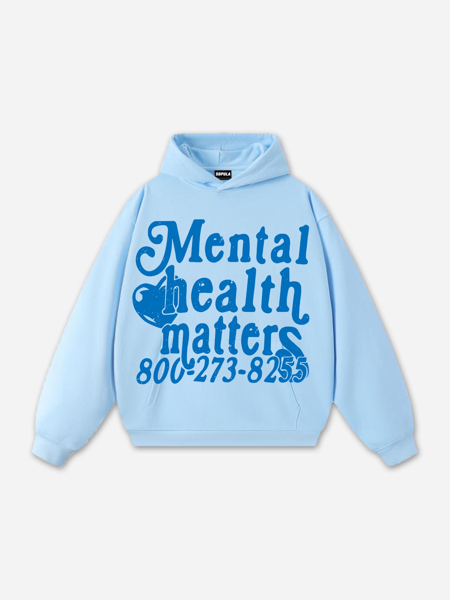 Men's Mental Health Matters Graphic Hoodie Product Image