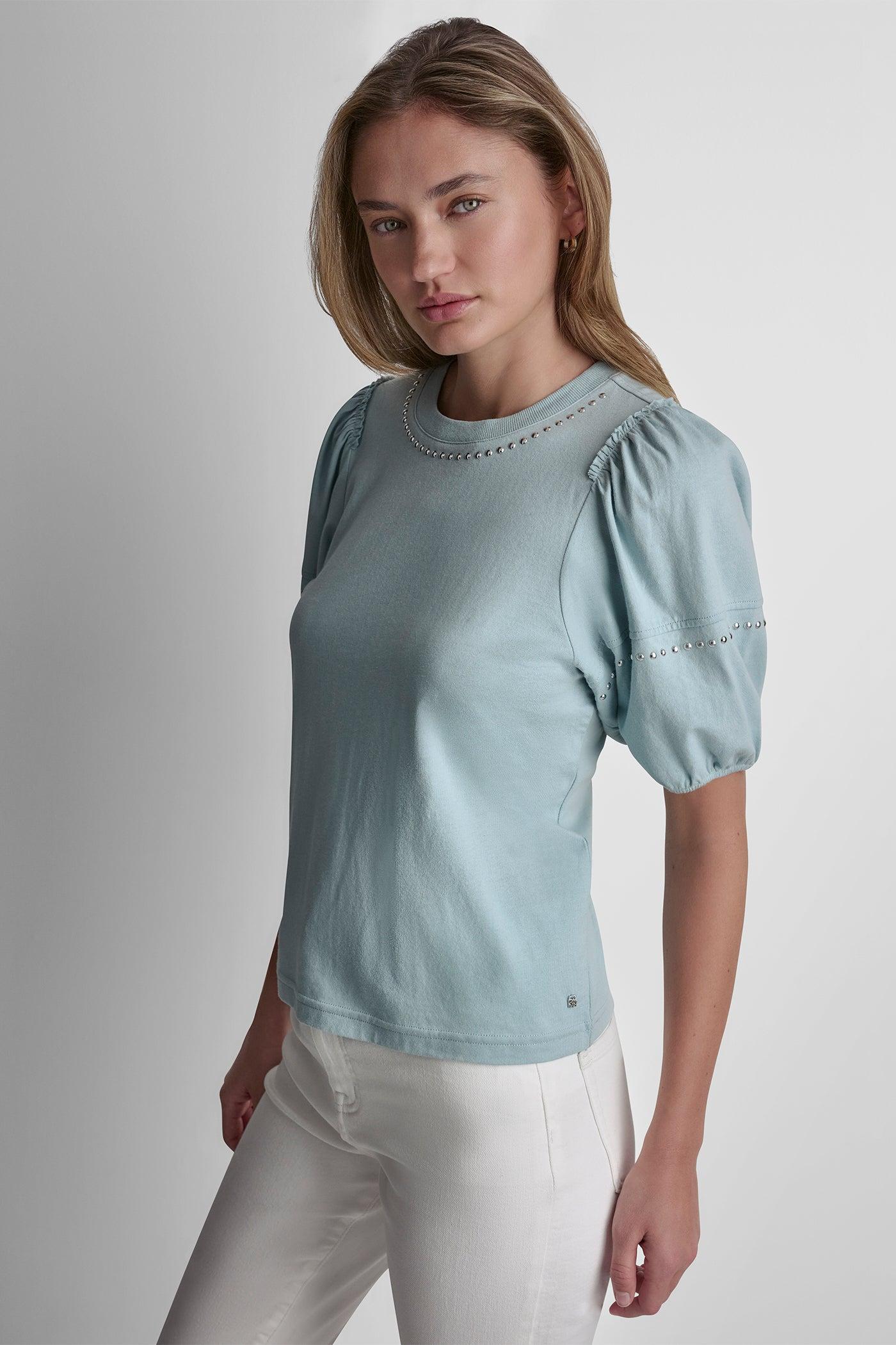DOME STUDS MINI RUFFLE SHIRT Product Image