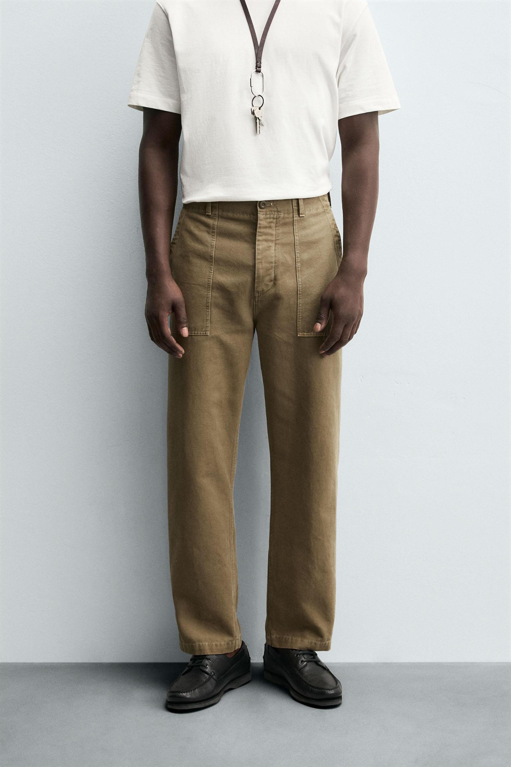 REGULAR FIT PANTS WITH POCKETS Product Image