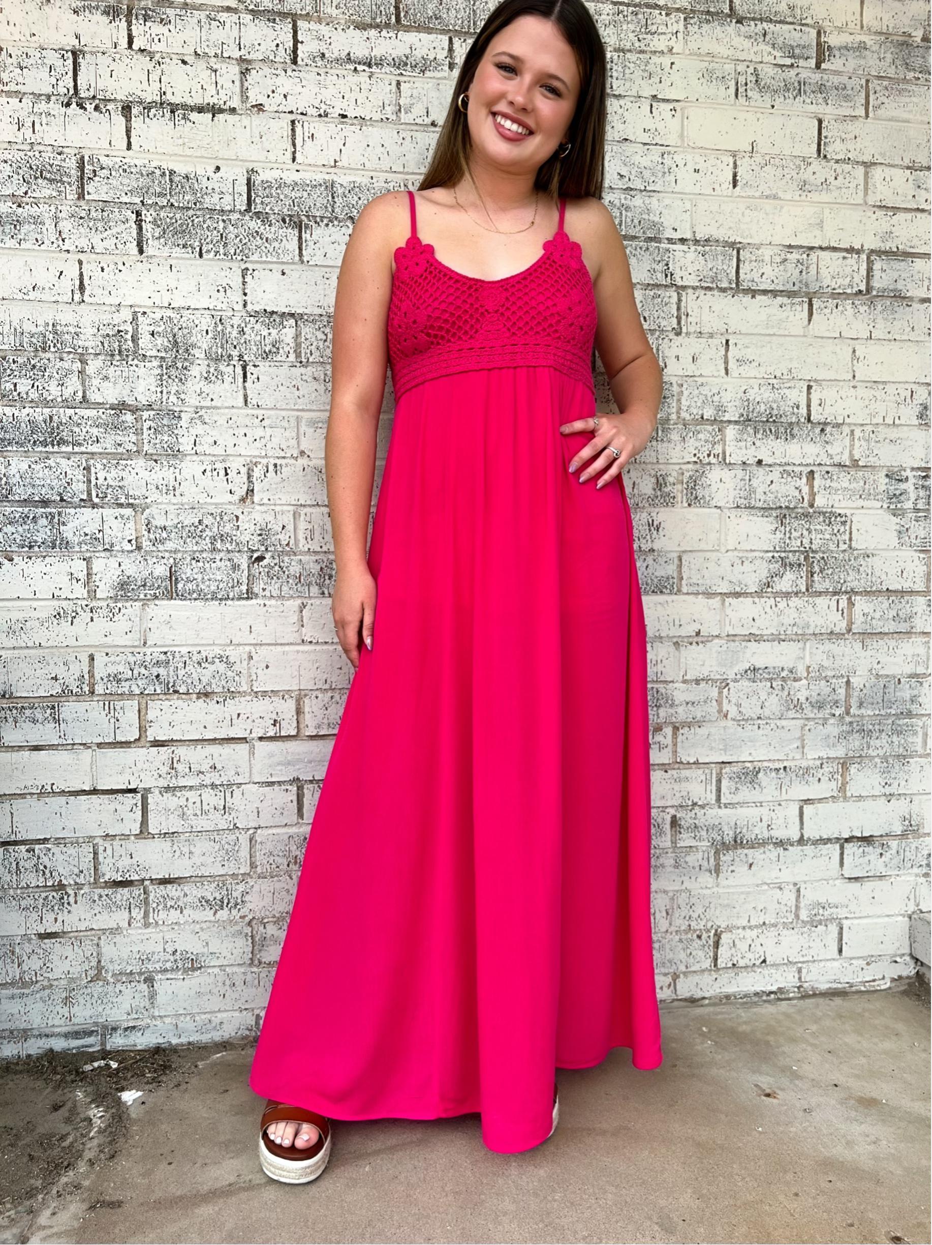Don't Fuchsia Around With Me Maxi Dress* Product Image