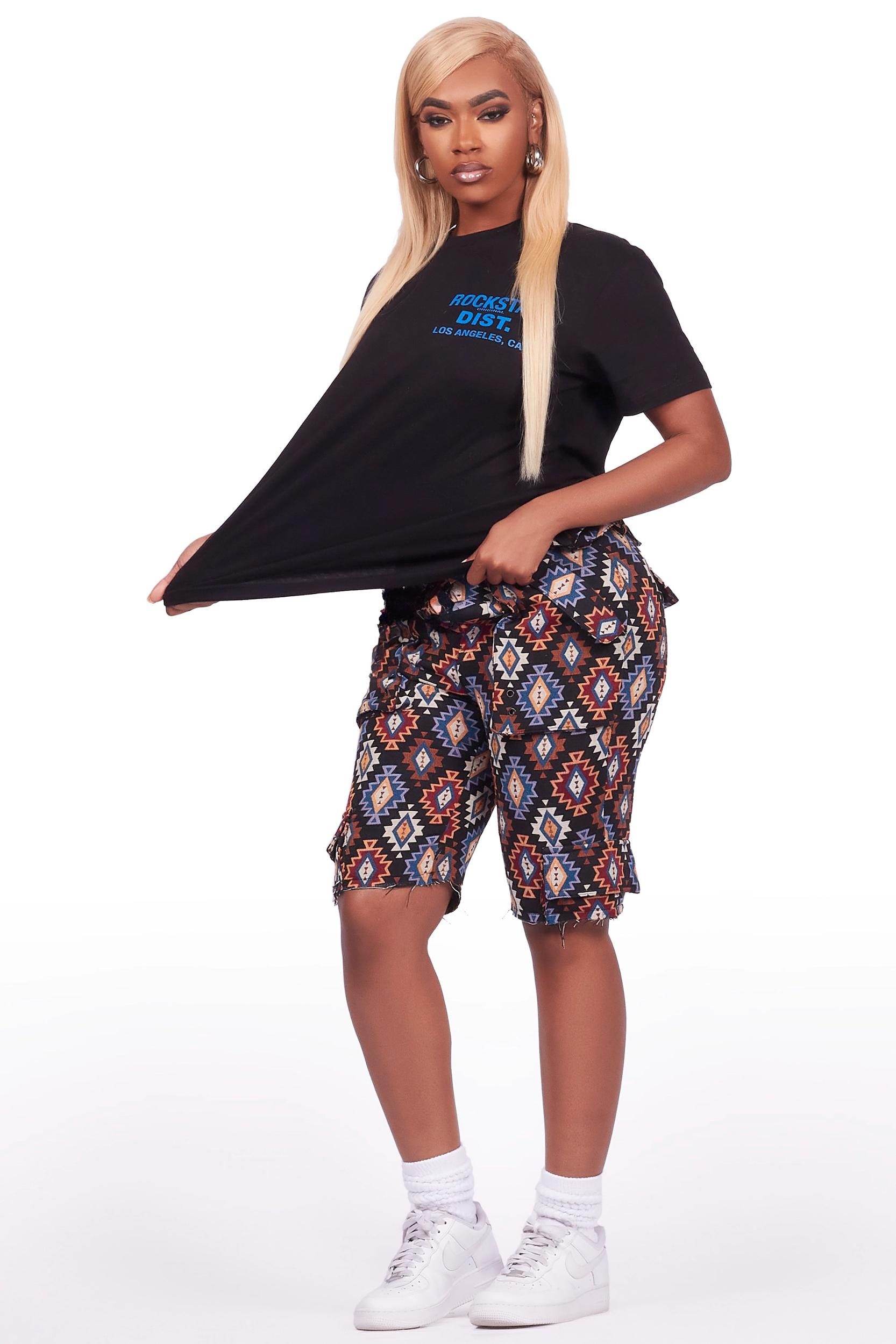 Andraila Black T-Shirt Short Set Female Product Image