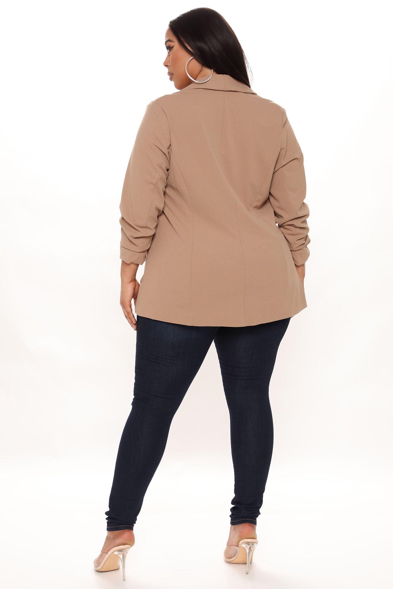 The Celine Blazer - Taupe Product Image