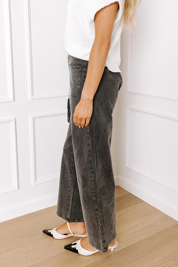 The Lana High Waist Wide Leg Jean in Vintage Black Product Image