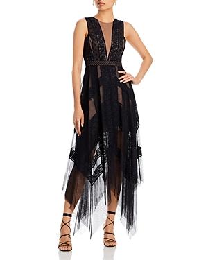 Bcbgmaxazria Andi Lace Trim Evening Dress Product Image