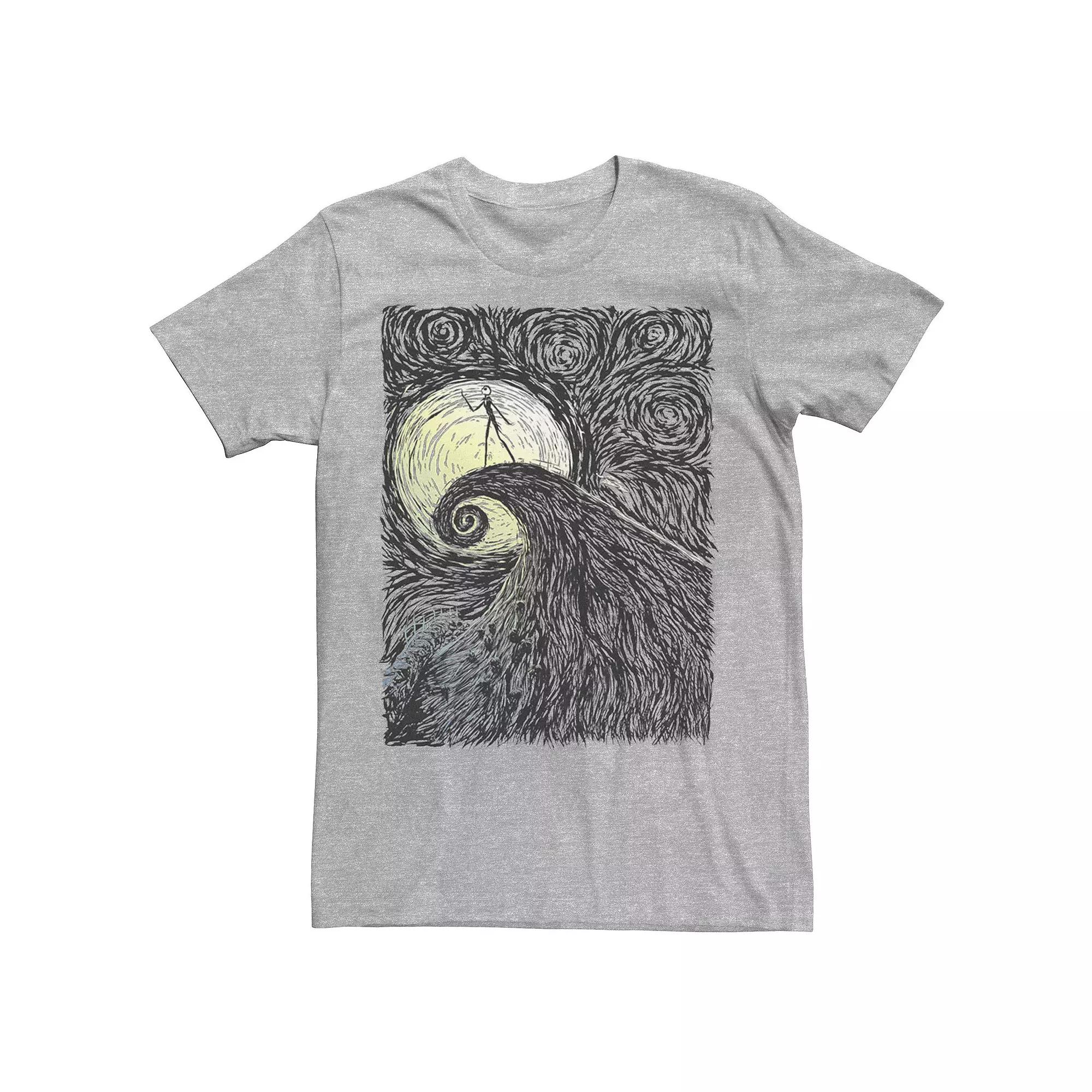 Disney's The Nightmare Before Christmas Men's Spiral Hill Portrait Tee,  Product Image